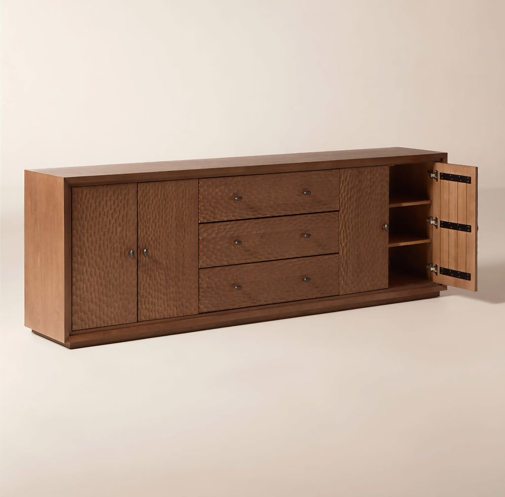 THE ONE × Hawk — Carved White Oak Credenza