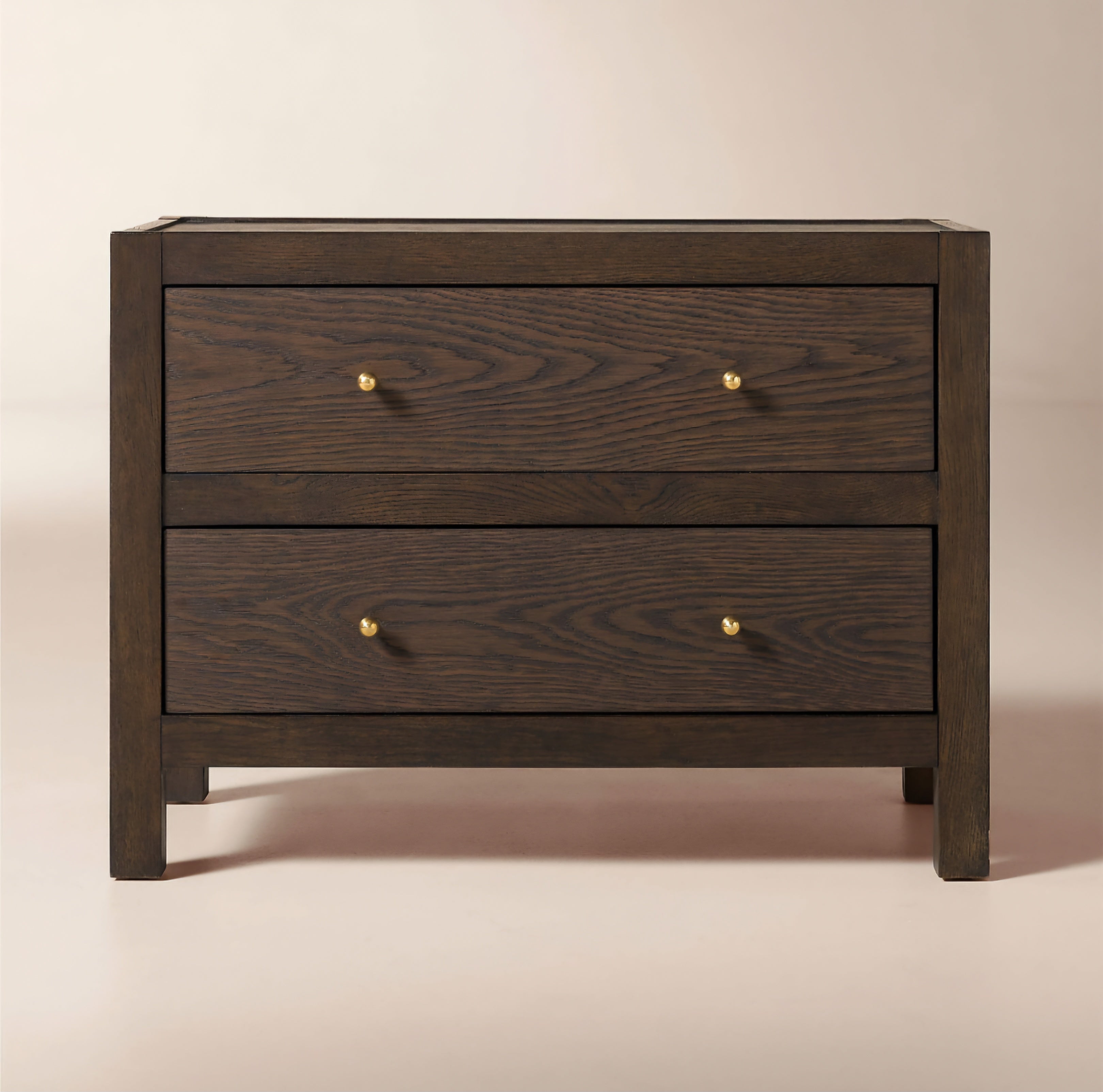 THE ONE × Layton — Dark Oak 2-Drawer Nightstand