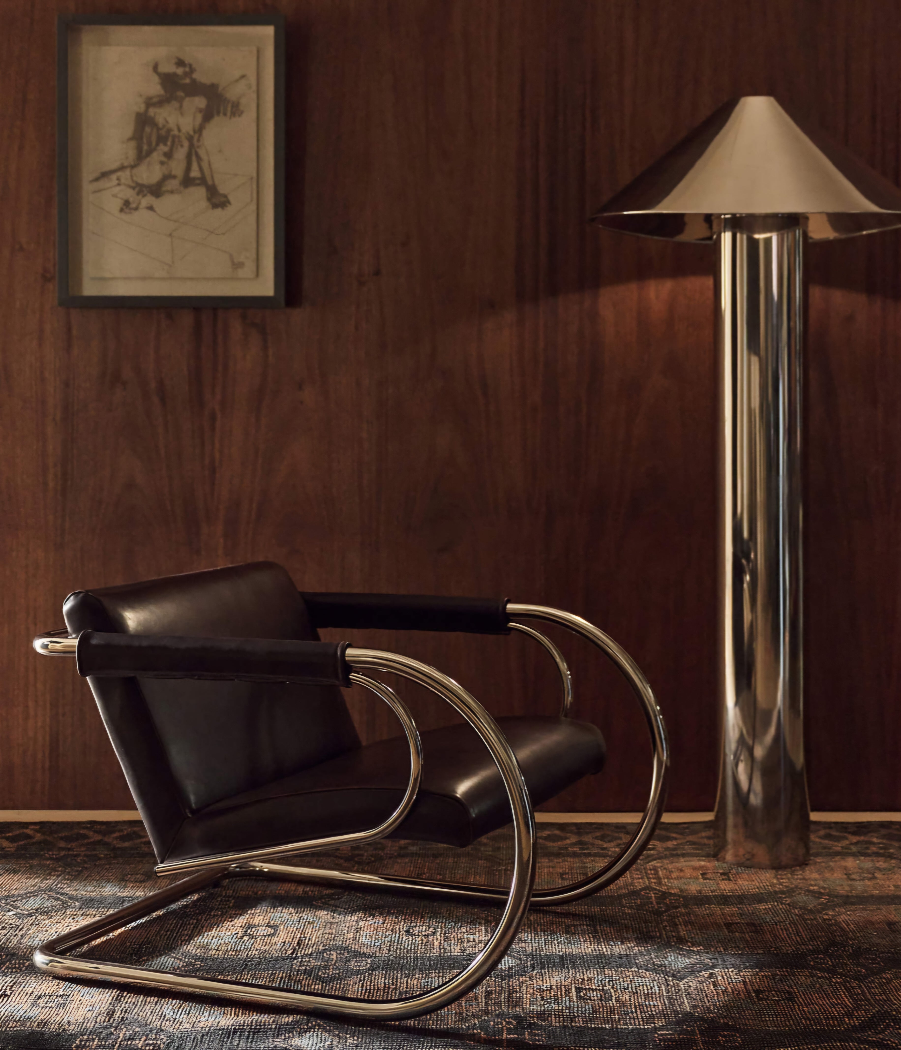 THE ONE × Loop — Chocolate Leather Accent Chair