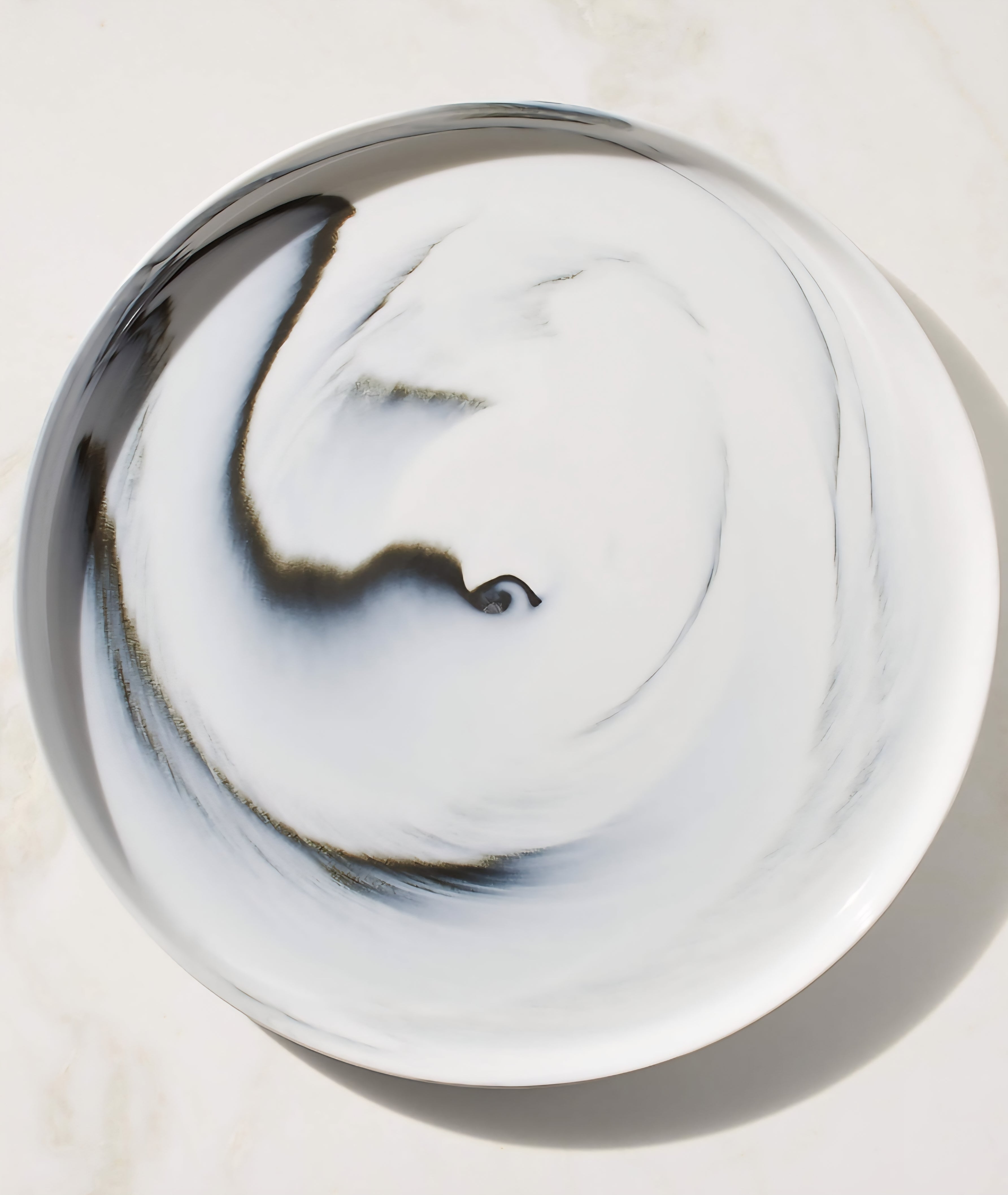 THE ONE × Swirl — Black and White Dinner Plates