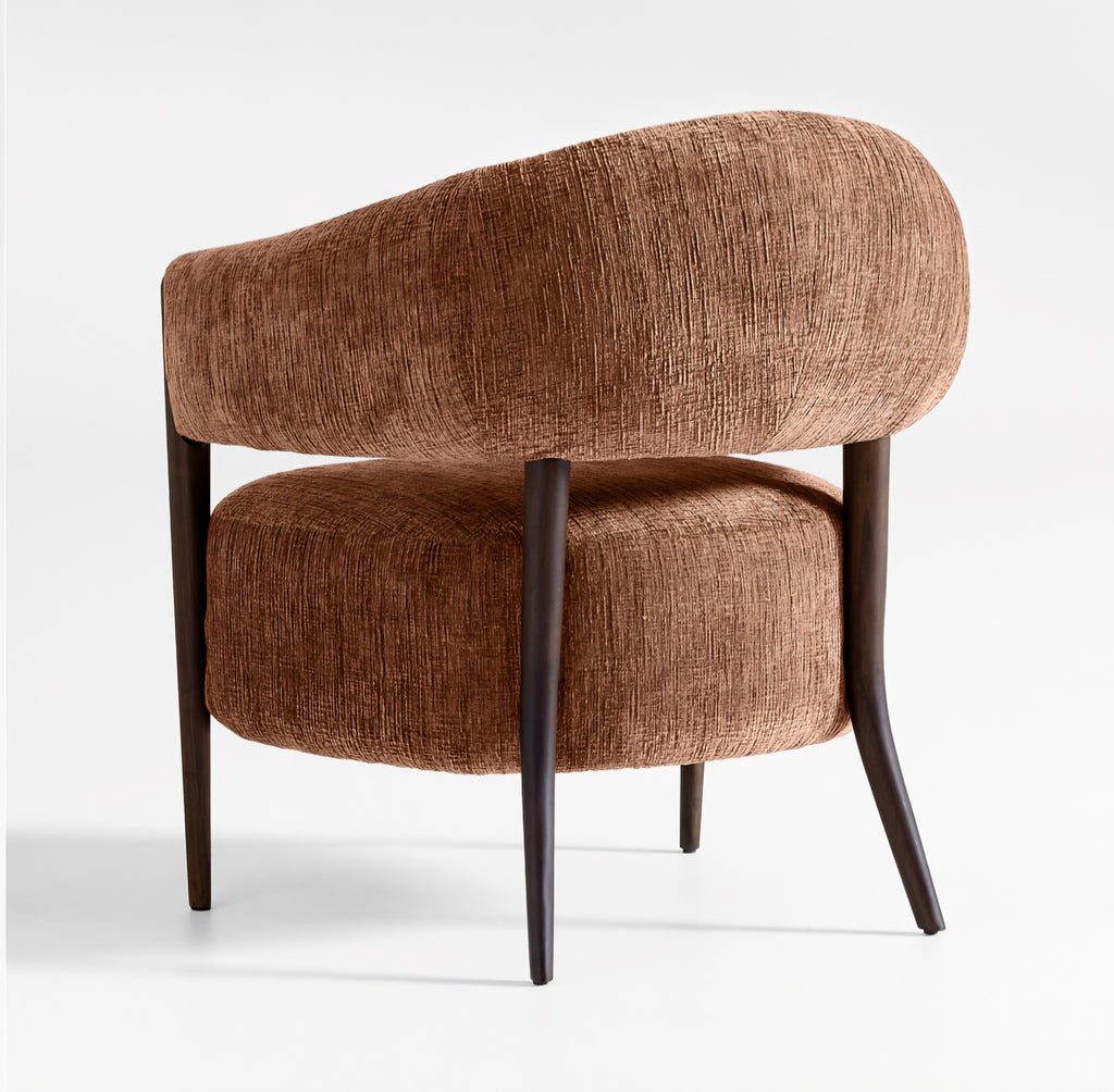 THE ONE × Santi — Wood Accent Chair with Ottoman
