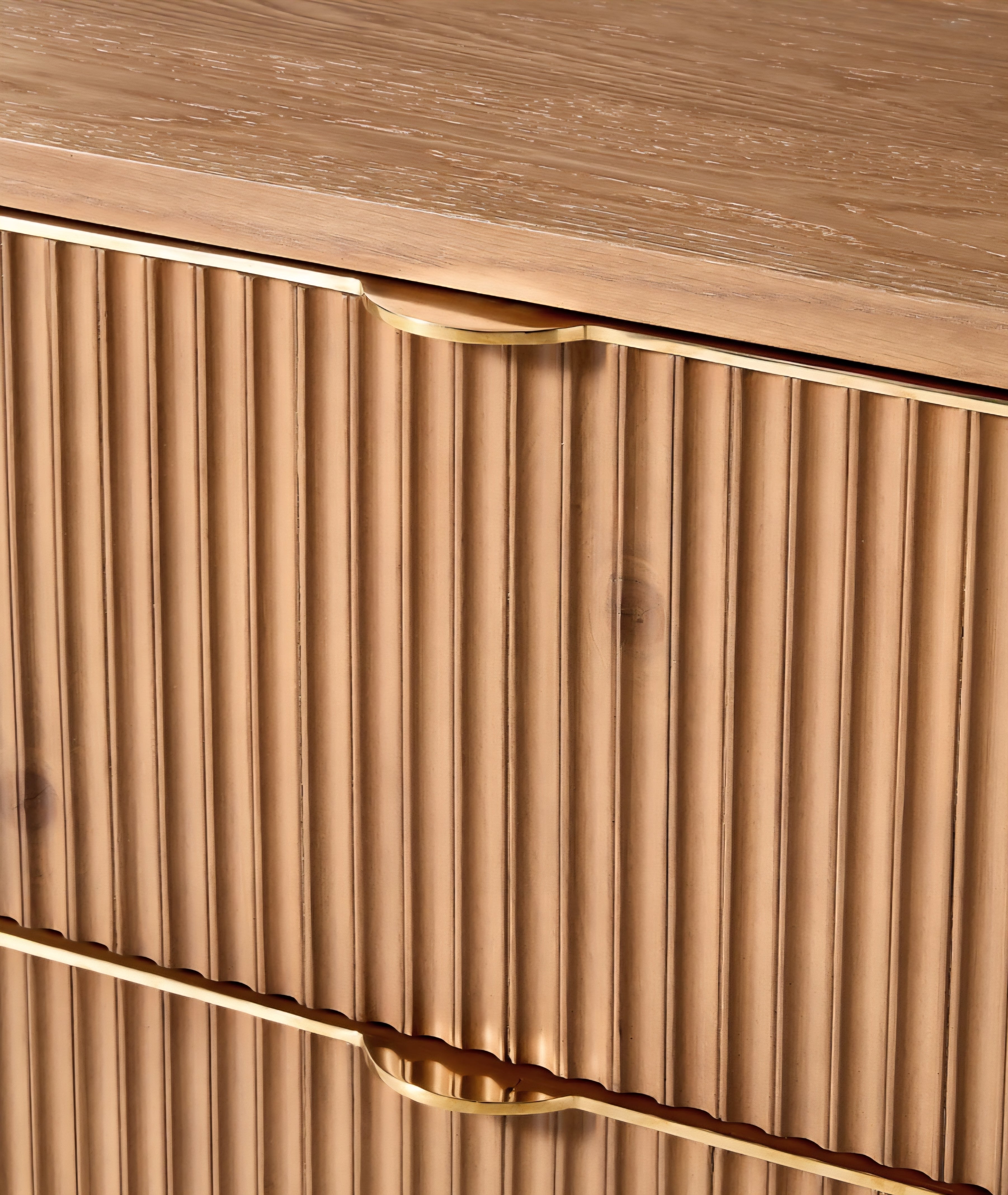THE ONE × Davison — Fluted Oak 4-Drawer Dresser