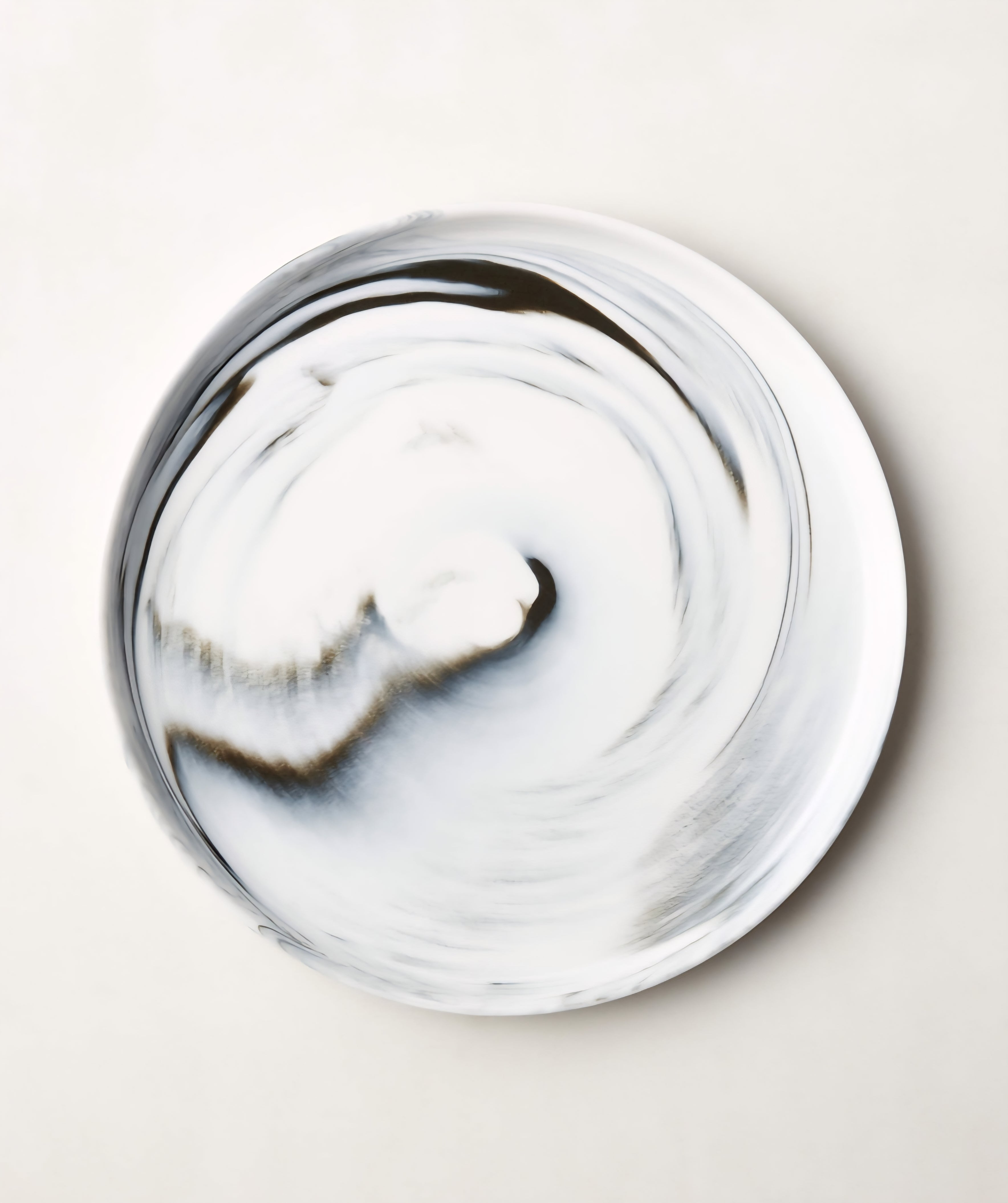 THE ONE × Swirl — 3-Piece Black and White Dinnerware Set