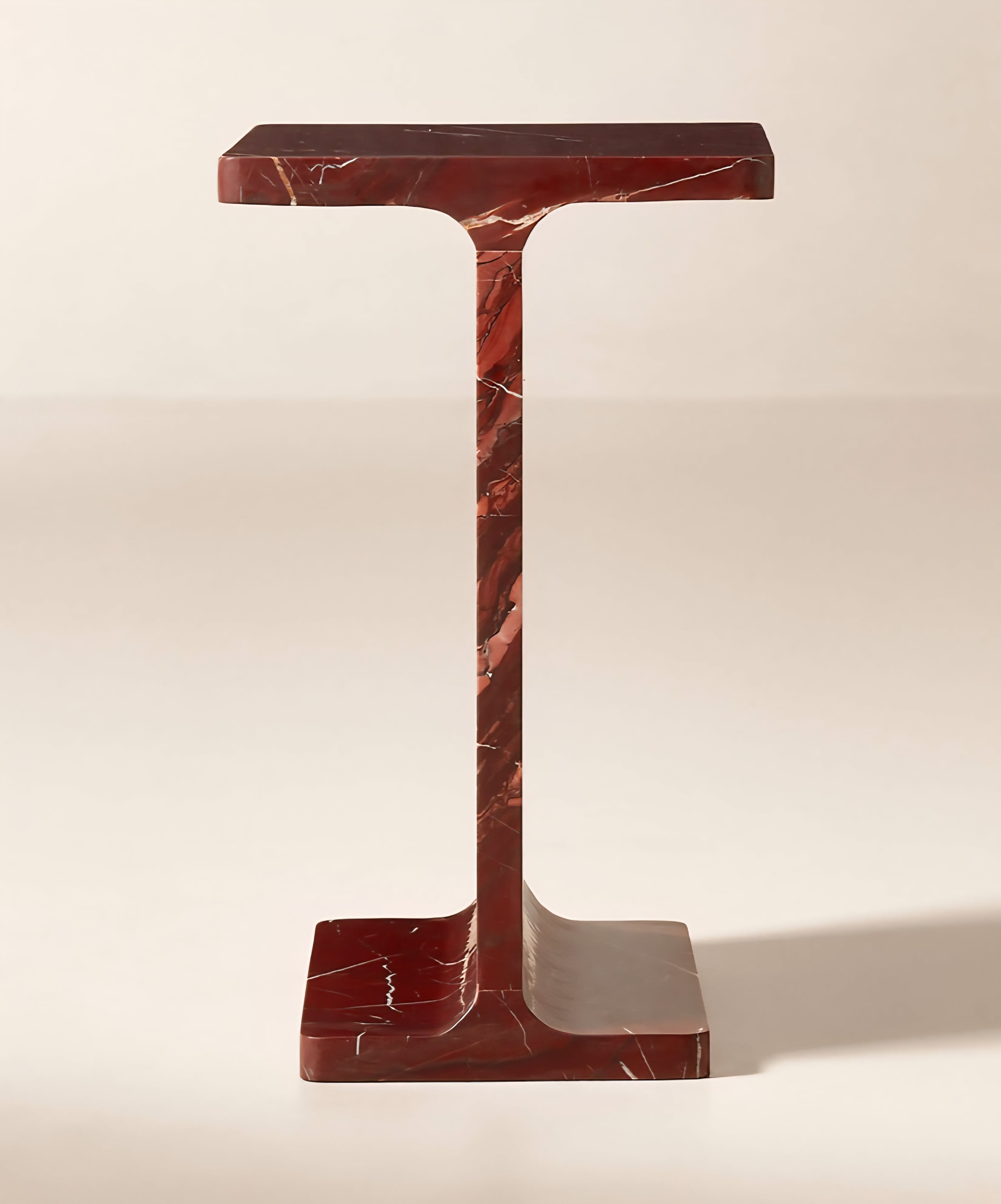 THE ONE × Ciccio — Red Marble Side Table