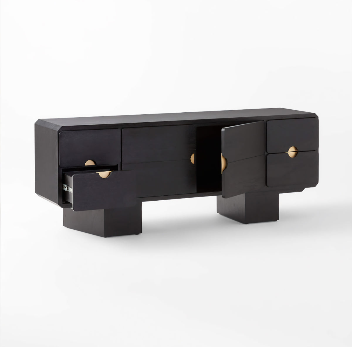 THE ONE × Bishop — Black Ebonized Oak Wood Credenza