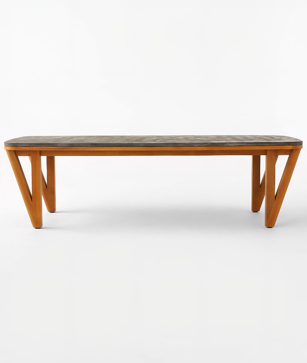 THE ONE × Roc — Bluestone & Teak Dining Table
