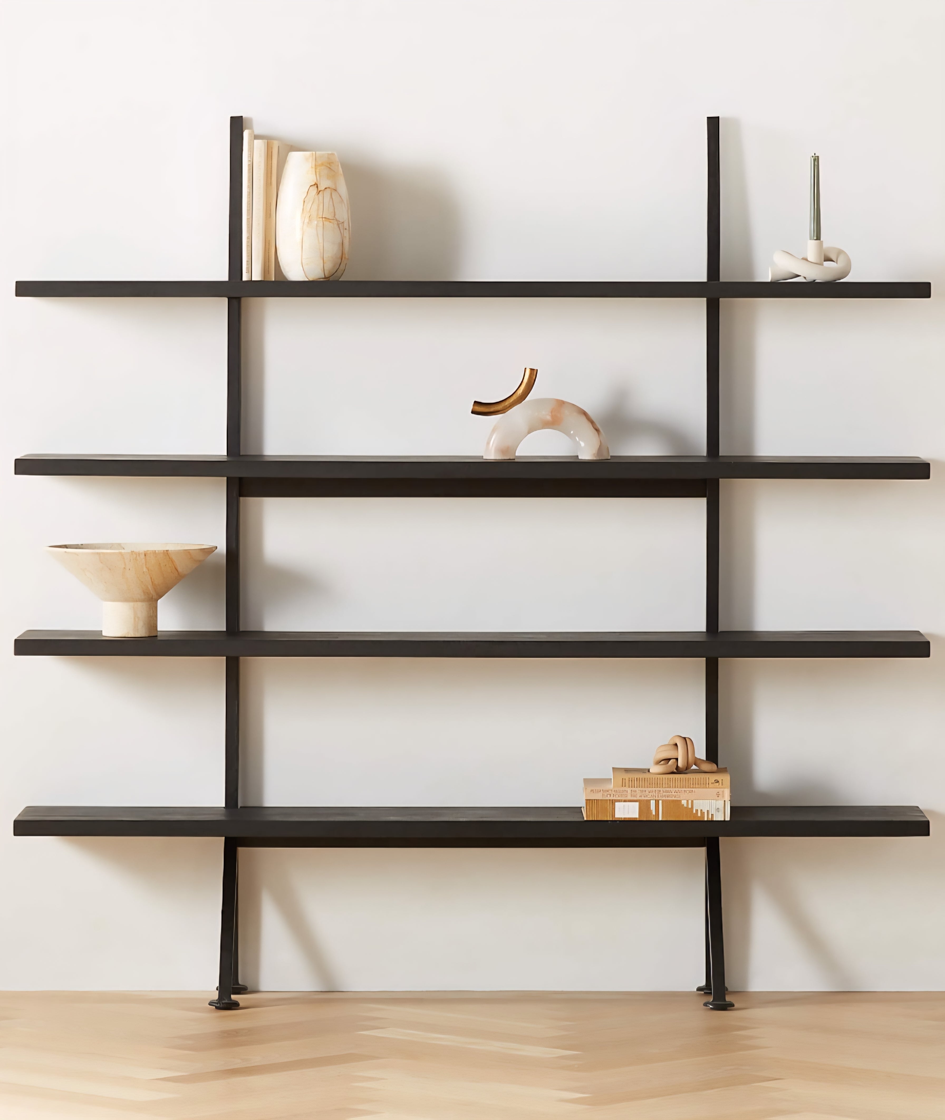 THE ONE × Azzurra — Black Metal and Wood Bookshelf