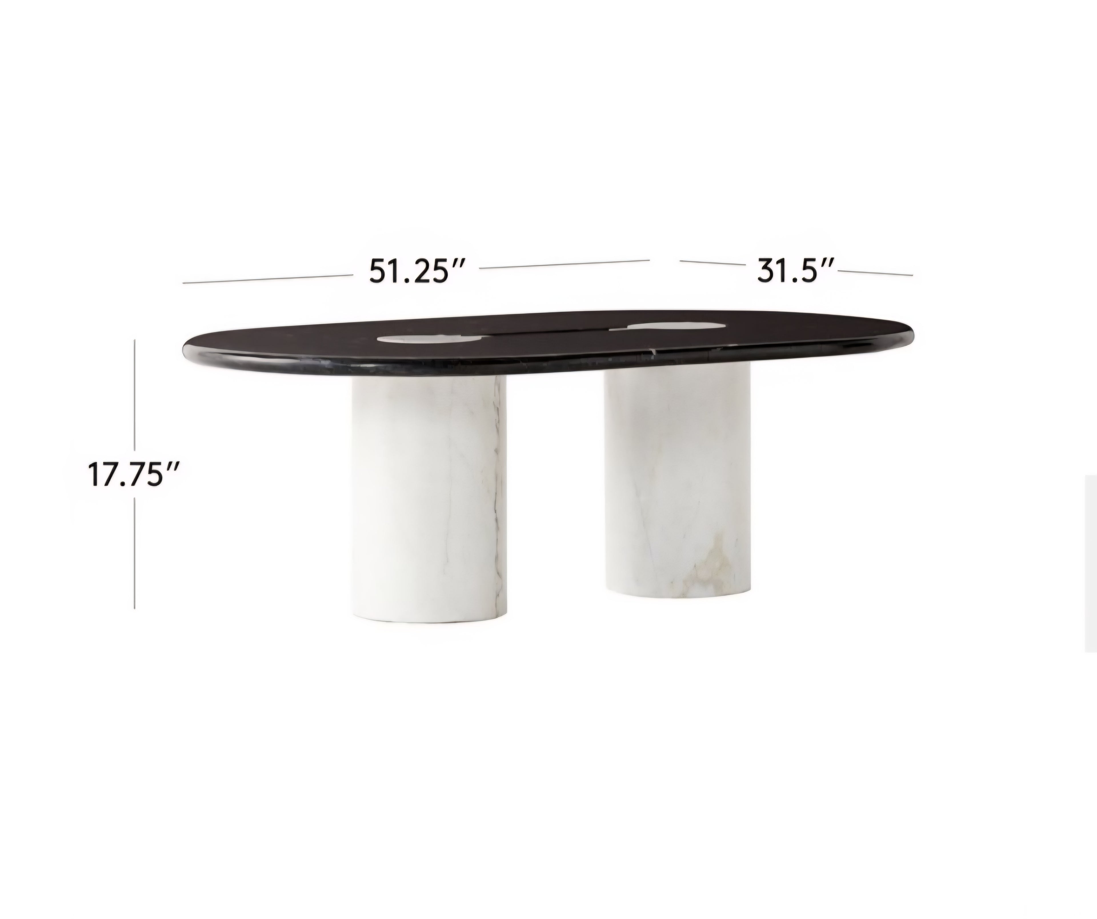 THE ONE × Liguria — Oval Marble Coffee Table