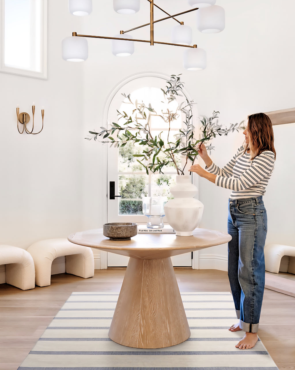 THE ONE × Pedestal — Wood Dining Table