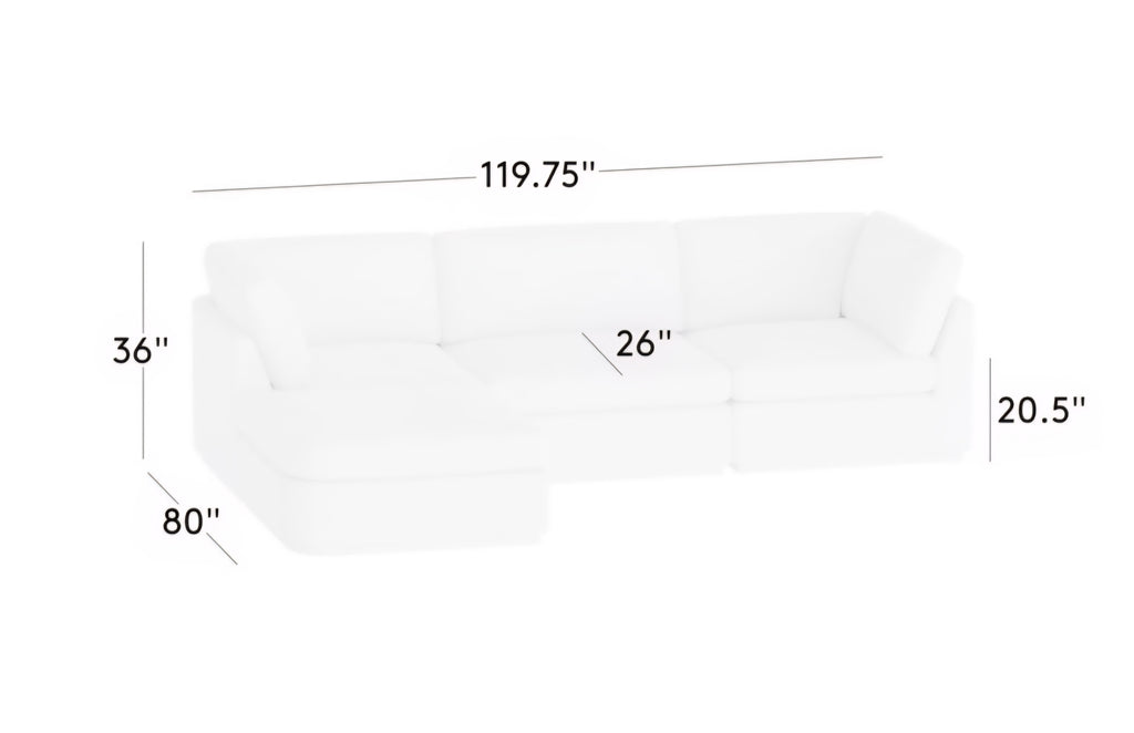 THE ONE × Stormo — Ivory Boucle Sectional Sofa