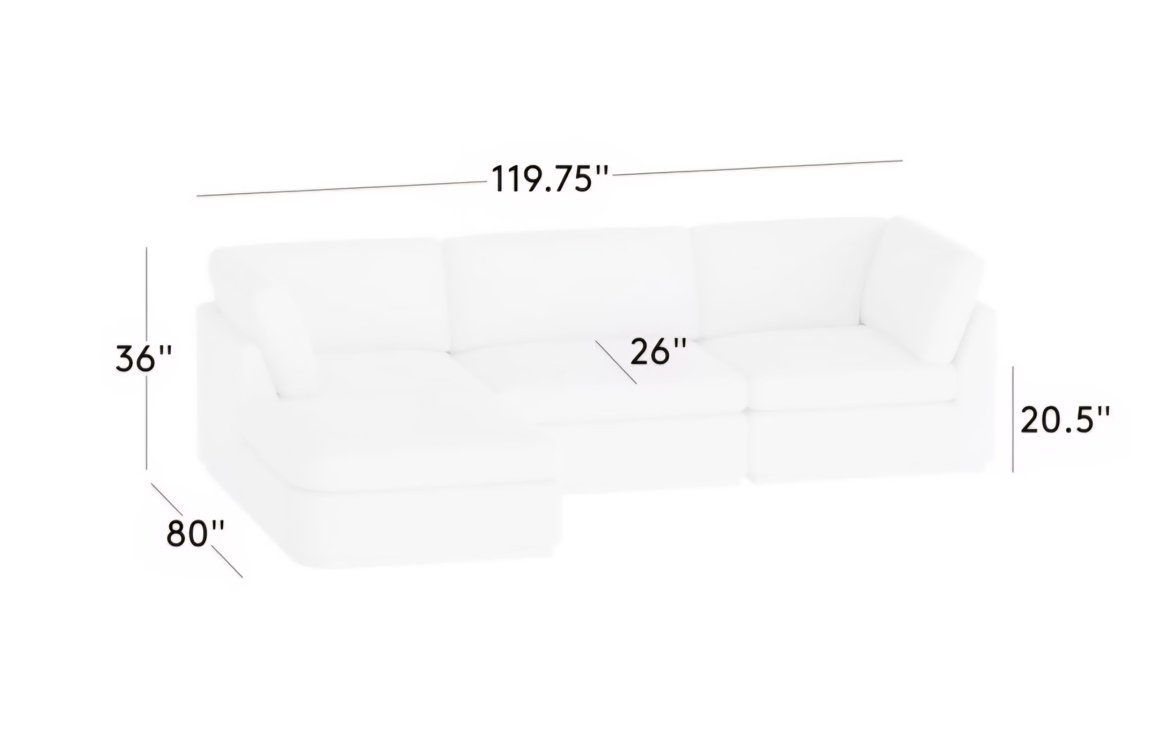 THE ONE × Stormo — Ivory Boucle Sectional Sofa