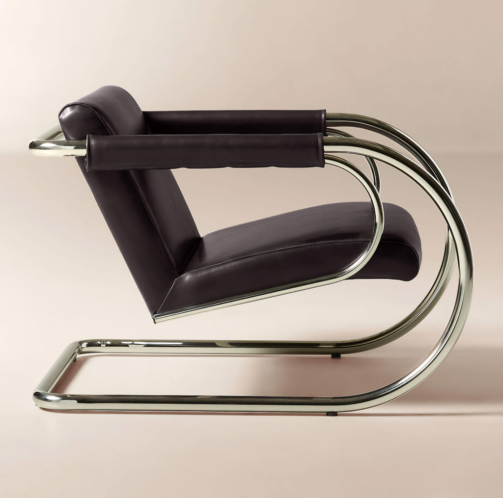 THE ONE × Loop — Chocolate Leather Accent Chair