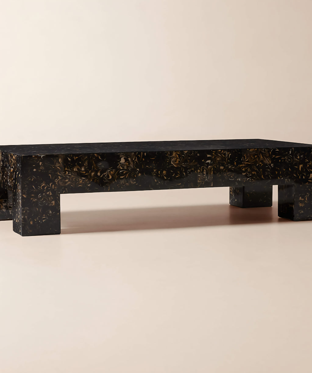 THE ONE × Scatola — Brown Burl Wood Coffee Table