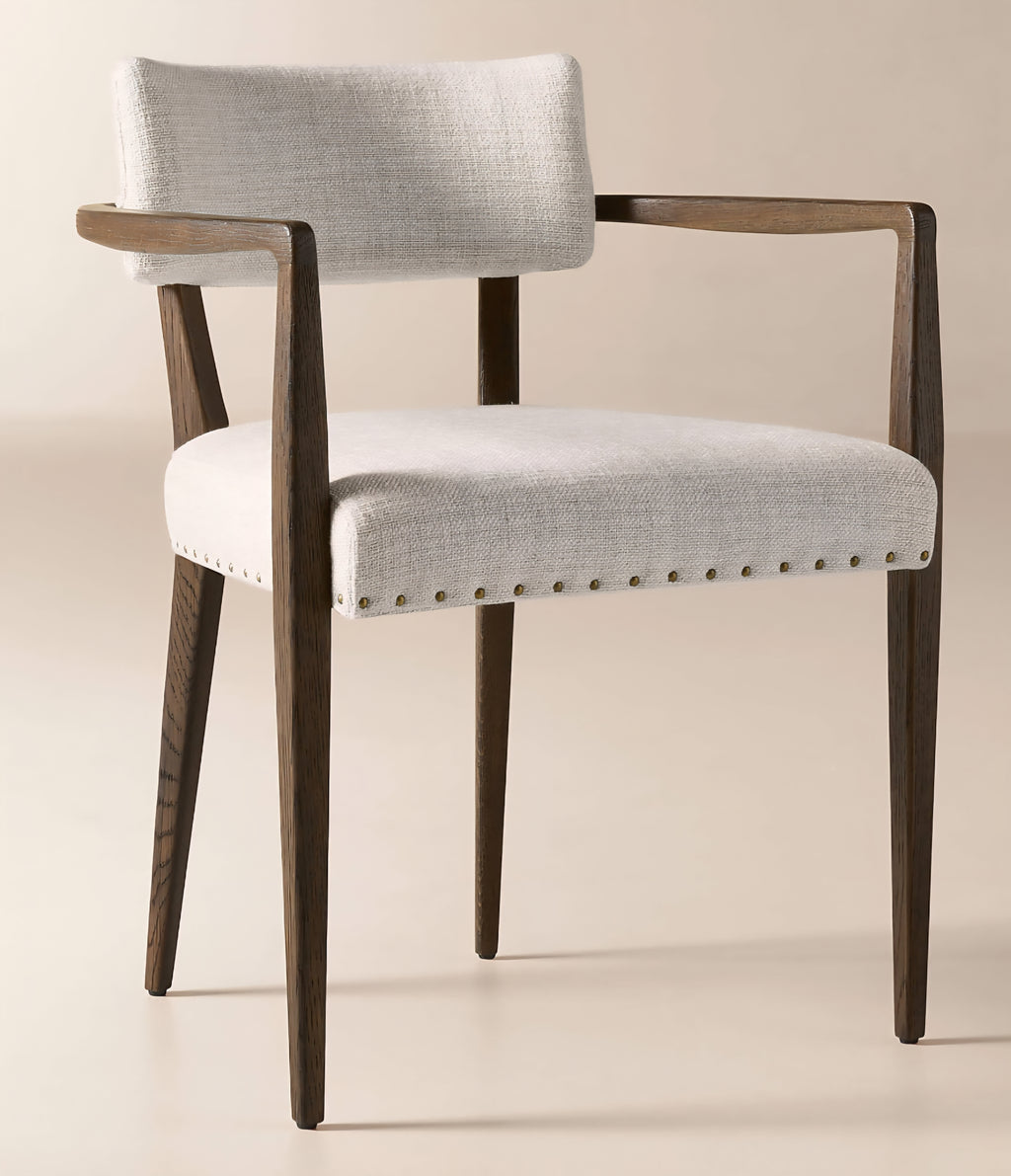 THE ONE × Arlo — Smoked Mauve Performance Fabric Dining Armchair