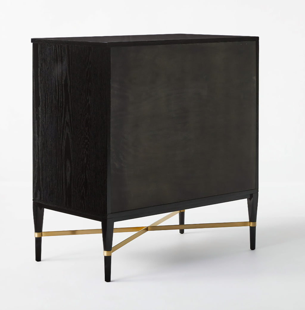 THE ONE × Connoisseur — Black Oak Wood 5-Drawer Dresser