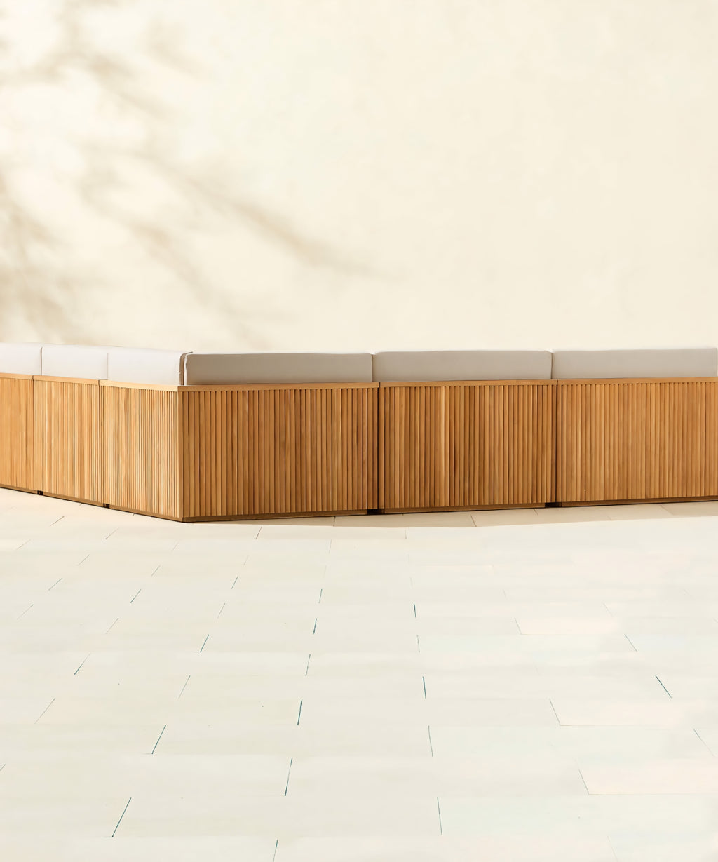 THE ONE × Topia — Teak Outdoor Sectional Collection