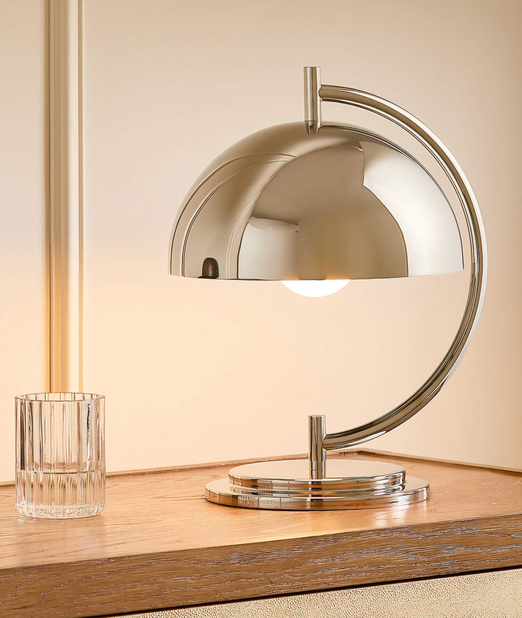 THE ONE × Melani — Polished Nickel Dome Table Lamp