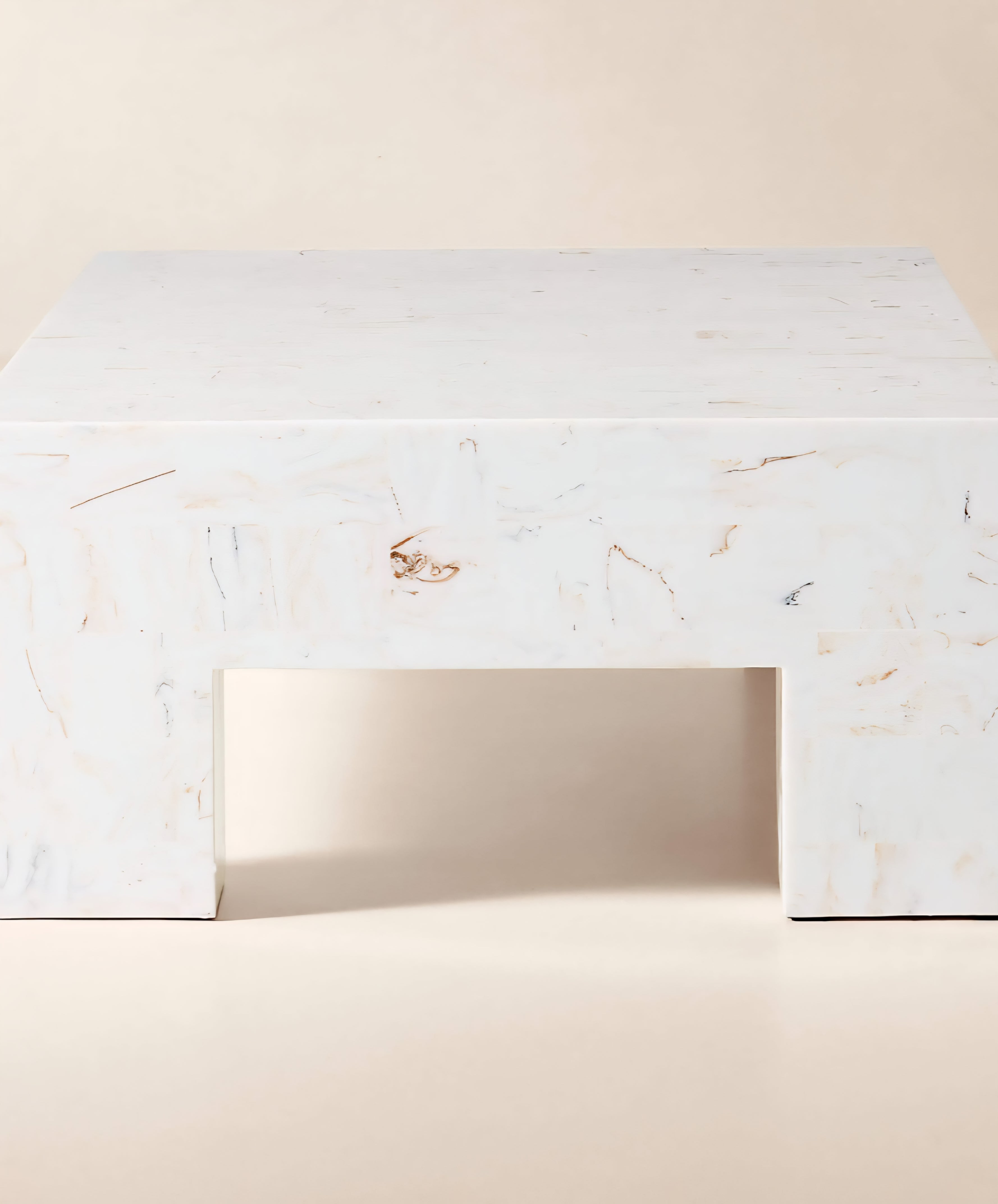 THE ONE × Scatola — Brown Burl Wood Coffee Table
