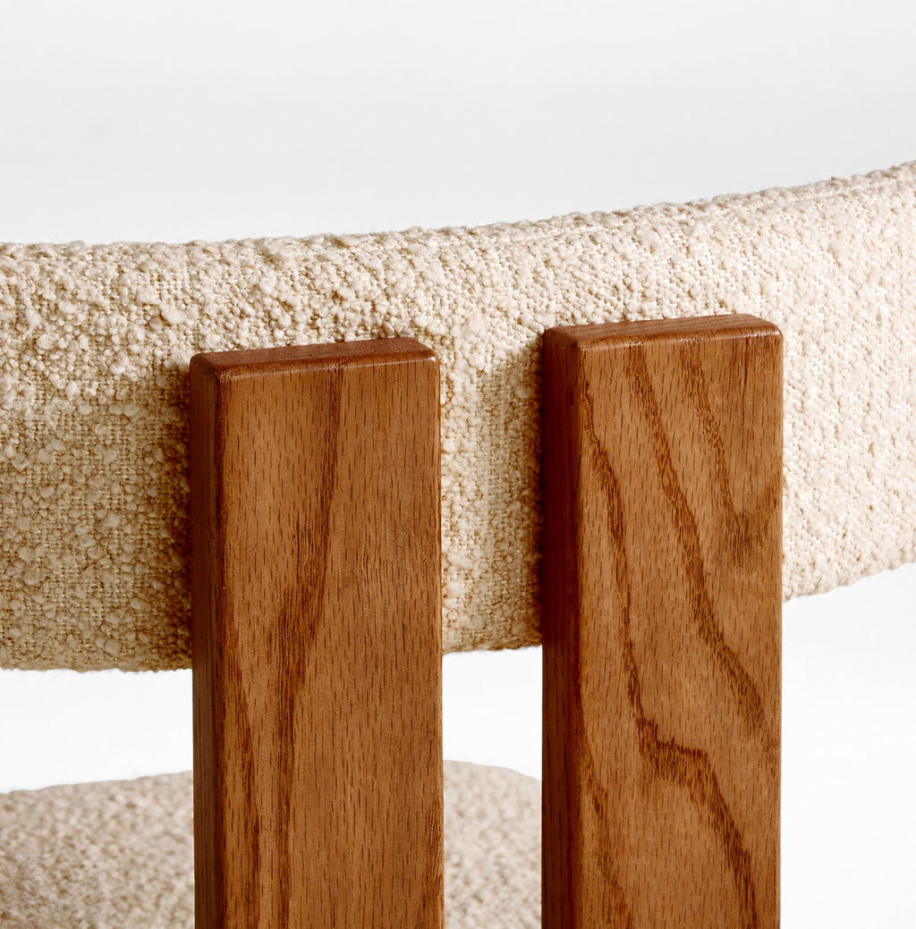 THE ONE × Ceremonie — Chaise de salle à manger en bouclé