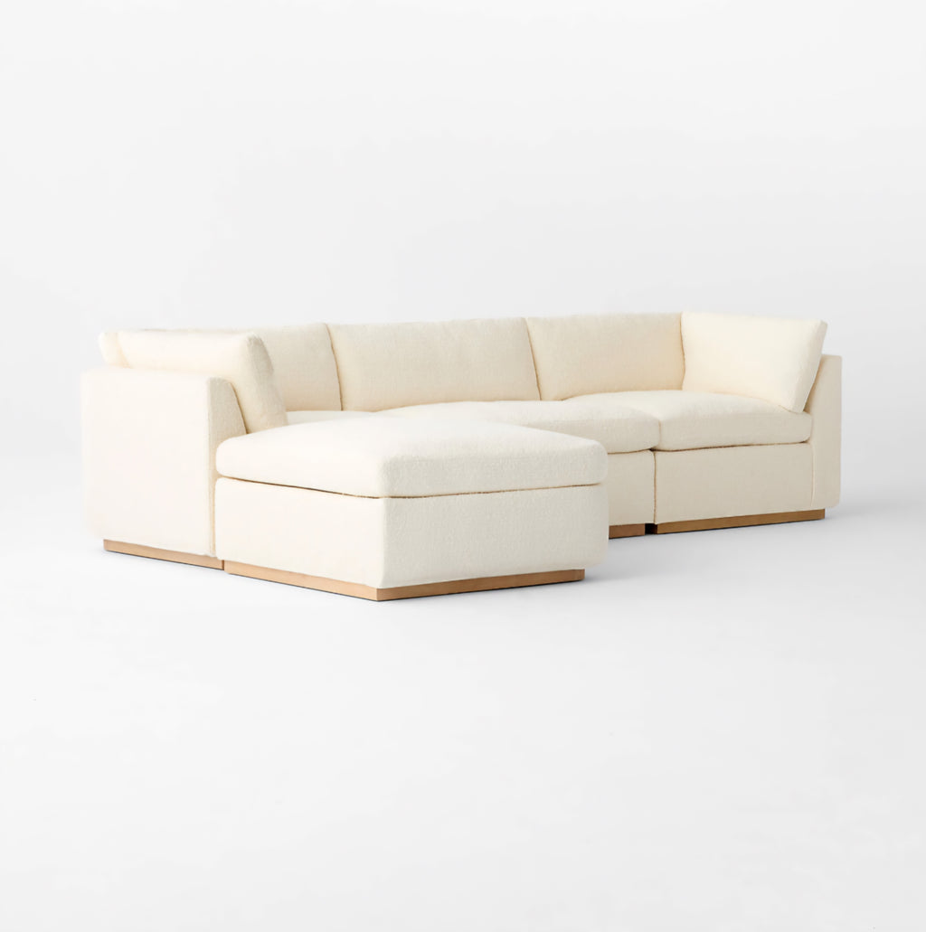 THE ONE × Stormo — Ivory Boucle Sectional Sofa