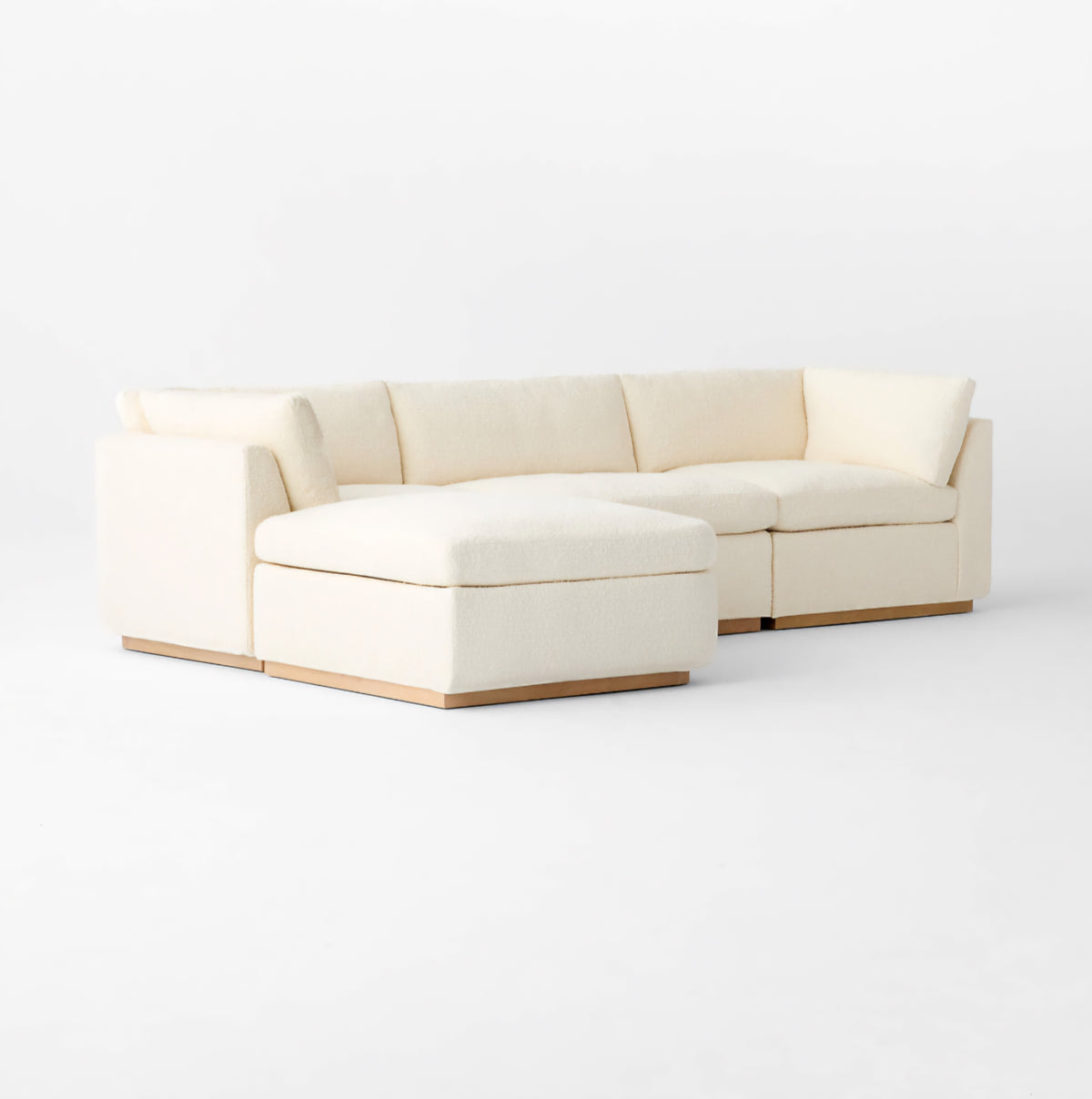 THE ONE × Stormo — Ivory Boucle Sectional Sofa