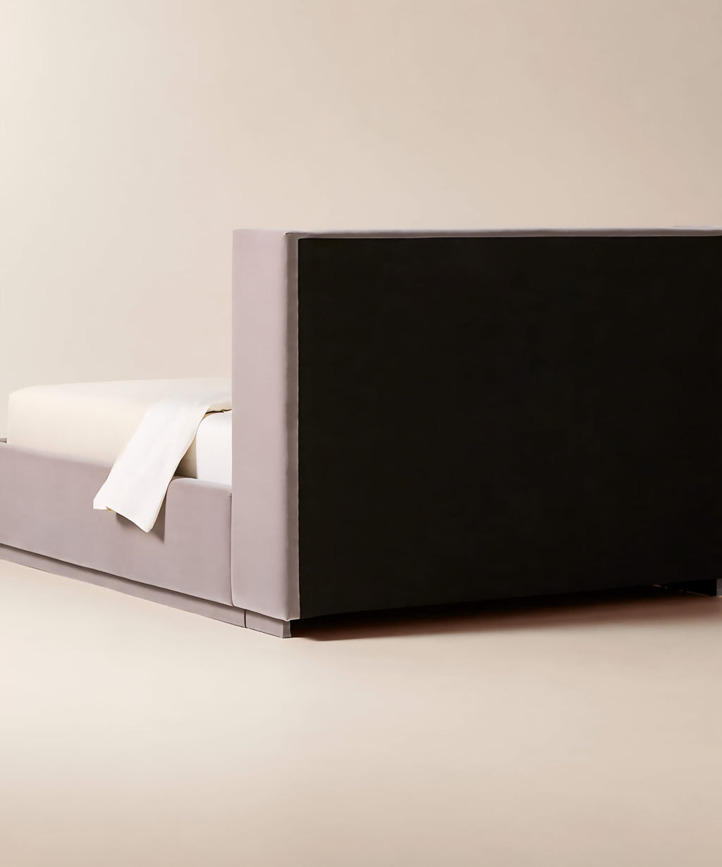 THE ONE × Russell — Velvet Upholstered Queen Storage Bed