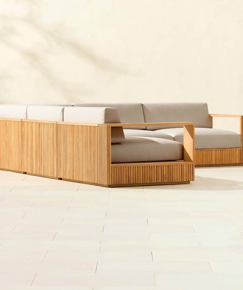 THE ONE × Topia — Teak Outdoor Sectional Collection