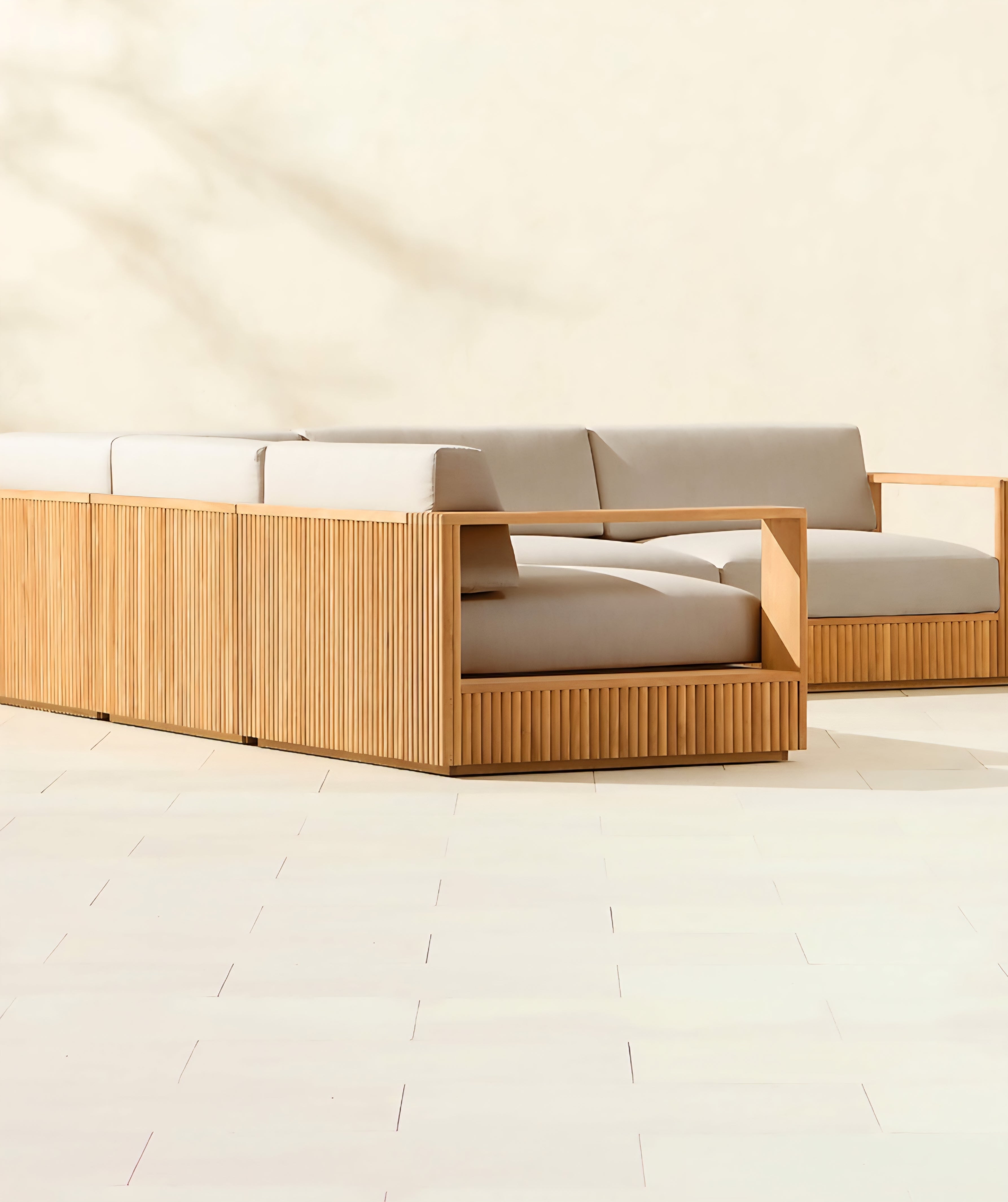THE ONE × Topia — Teak Outdoor Sectional Collection
