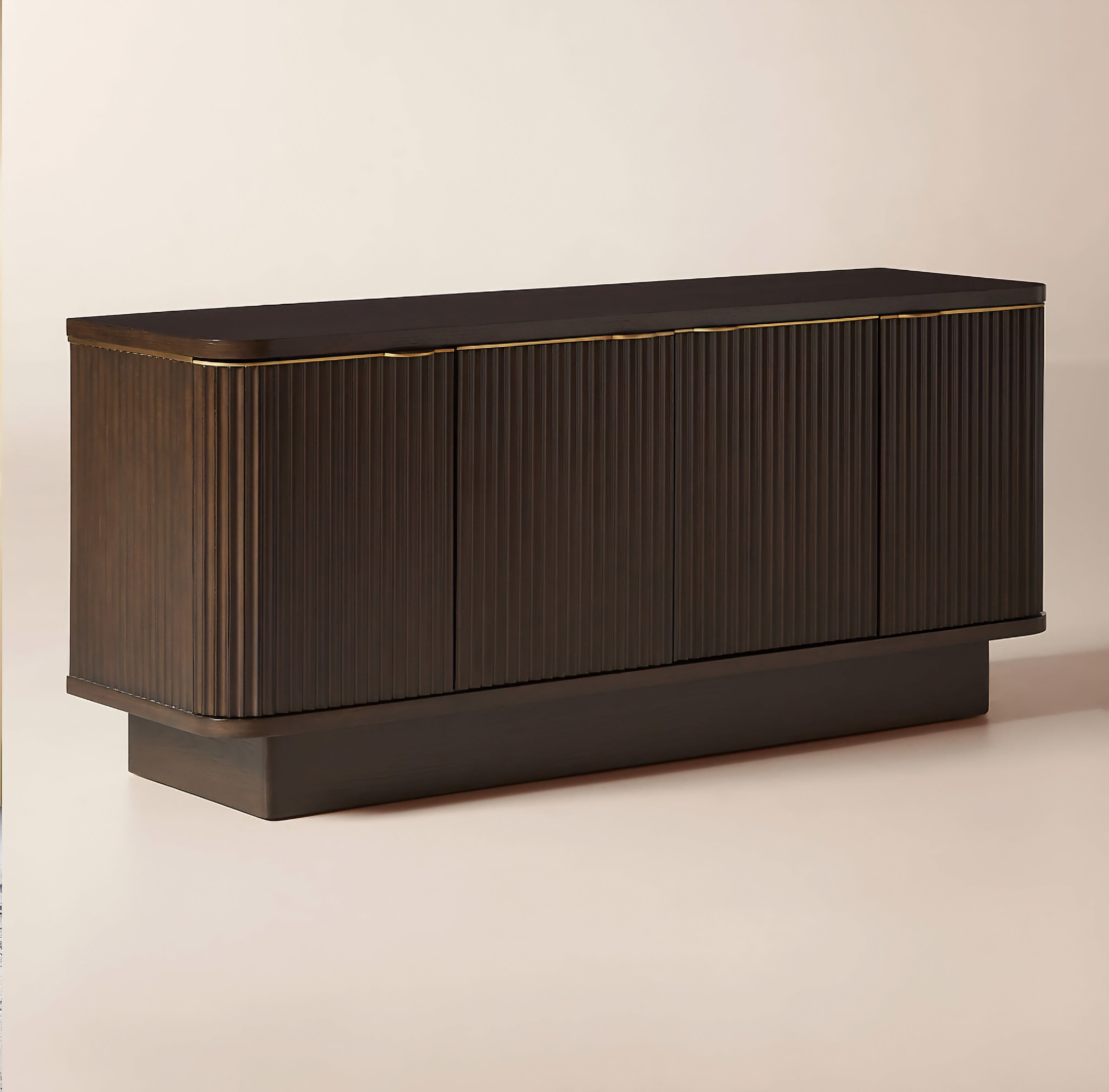 THE ONE × Davison — Fluted Dark Oak Media Console