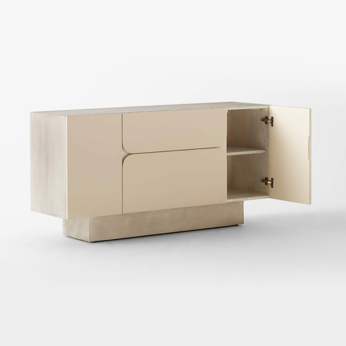 THE ONE × Benoit — Enameled White Wood Credenza