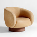 THE ONE × Kessler — Leather Swivel Accent Chair