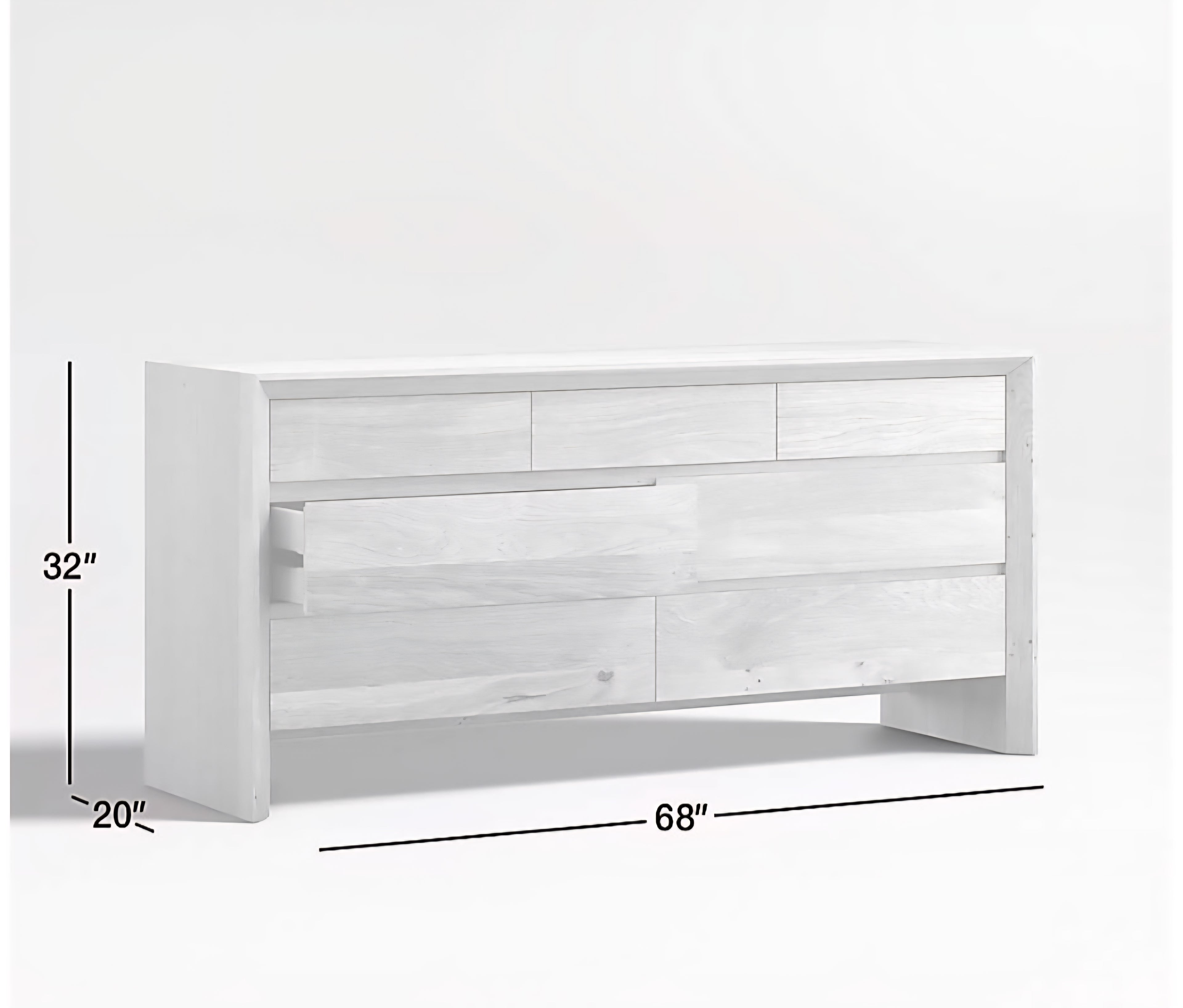 THE ONE × Baja — White Oak Wood Dresser (68")