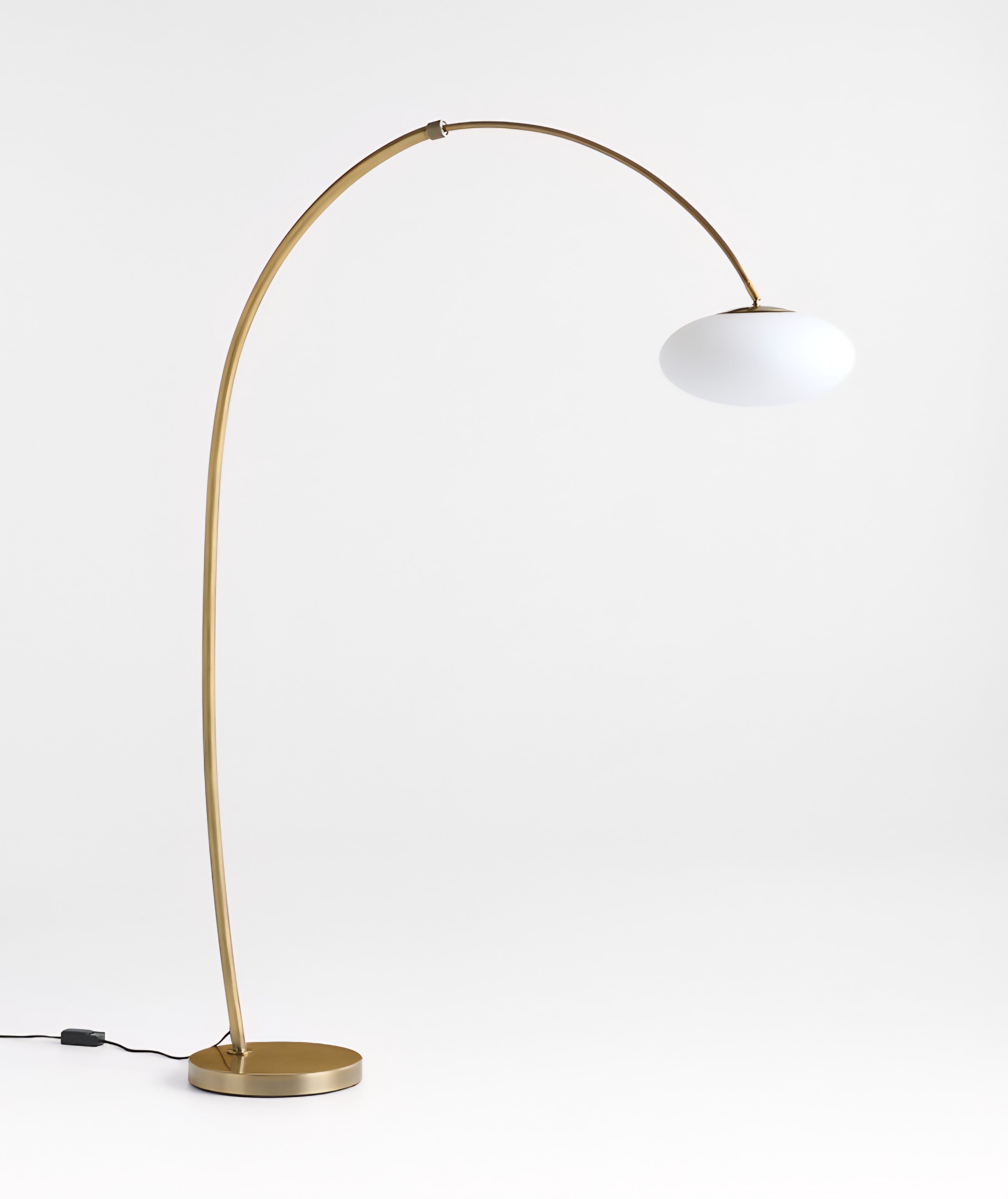 THE ONE × Moon — Brass Arc Floor Lamp with Glass Shade