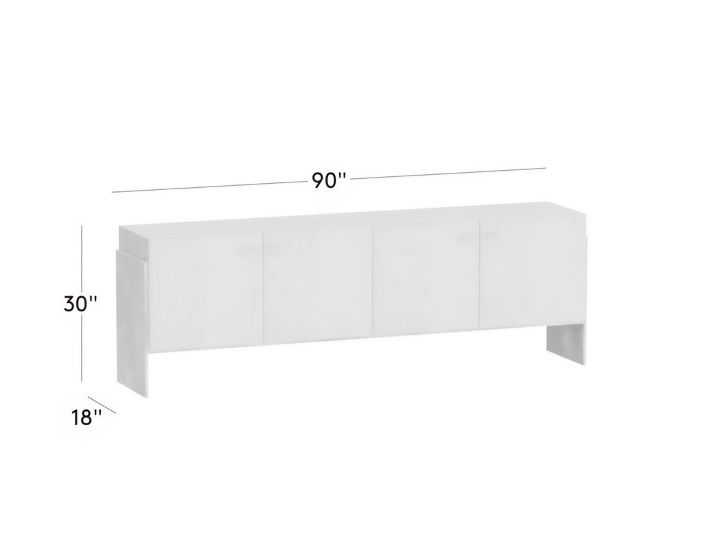 THE ONE × Dante — Dark Wood and Metal Credenza