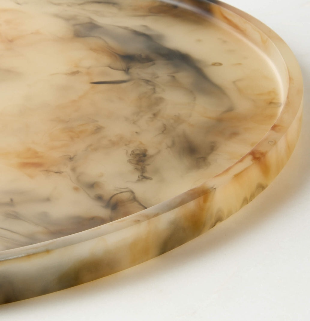 THE ONE × Faux Horn — Round Resin Decorative Tray
