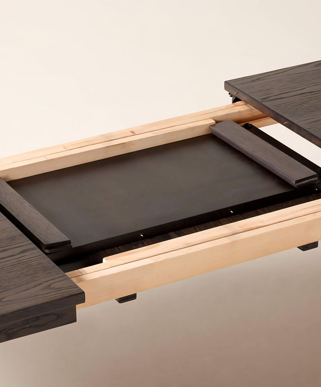 THE ONE × Otis — Rectangular Dark Oak Extendable Dining Table