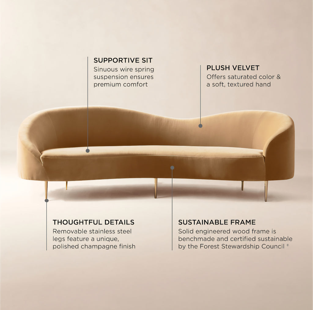 THE ONE × Curvo — White Performance Fabric Sofa by Goop