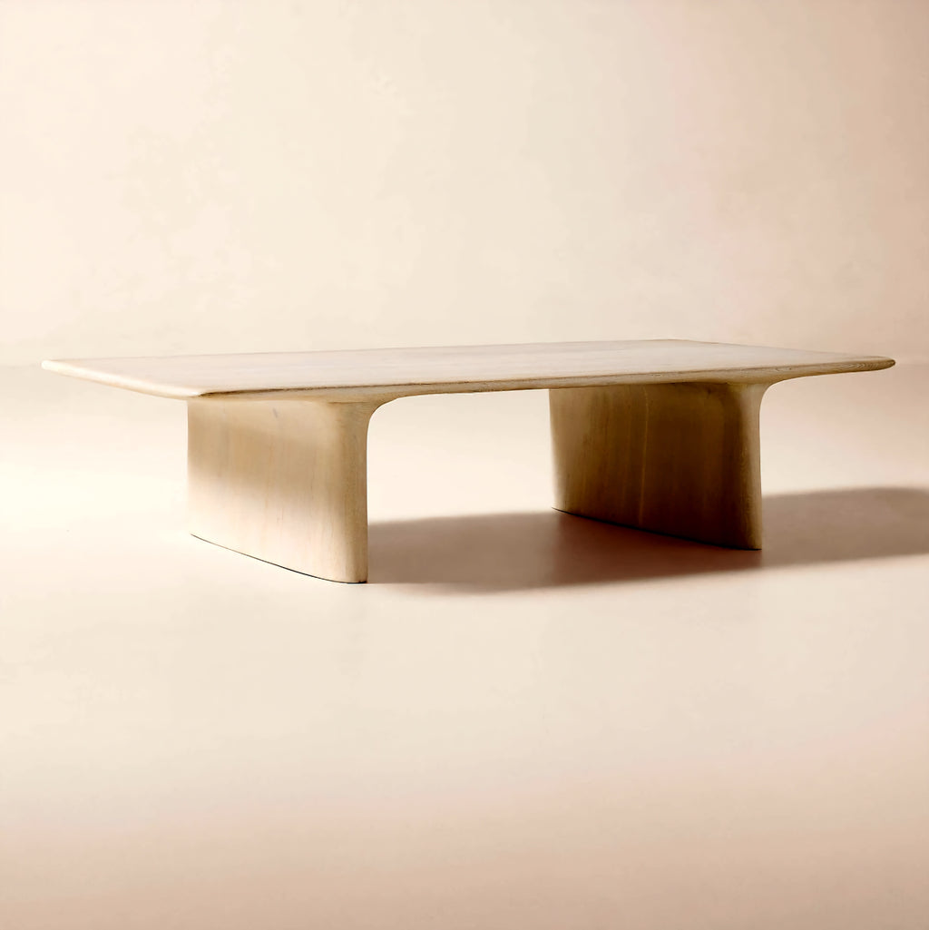 THE ONE × Almera — White Marble Coffee Table (66")