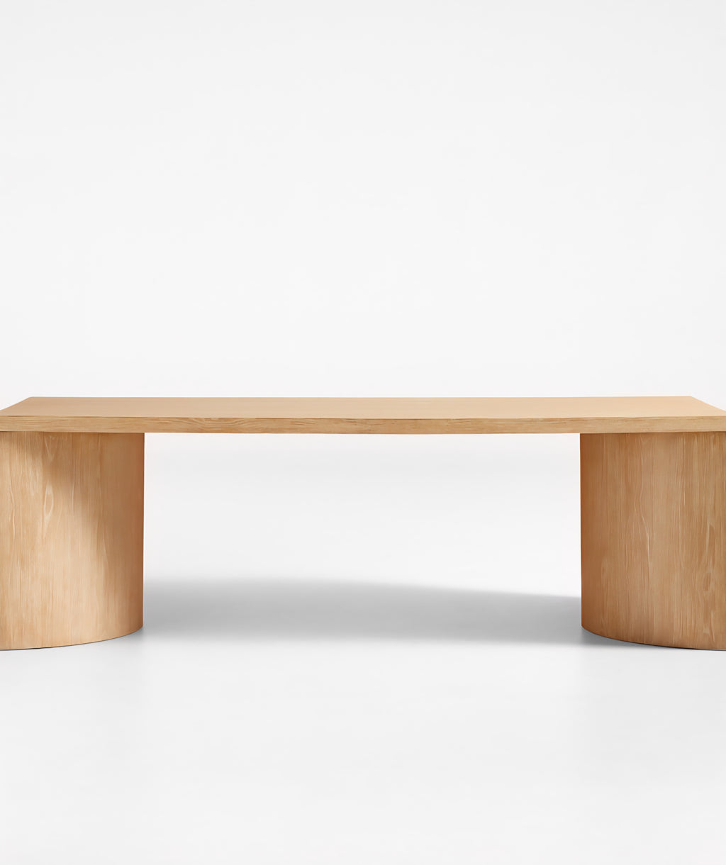 THE ONE × Virage — 96" Curved Oak Dining Table