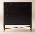 THE ONE × Connoisseur — Black Oak Wood 5-Drawer Dresser