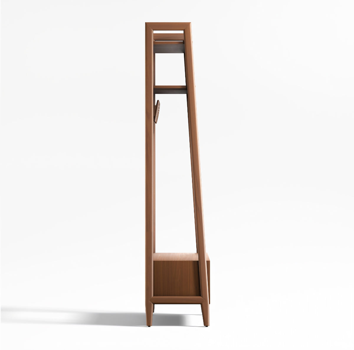 THE ONE × Tate — Walnut Wood Hall Tree with Bench and Shoe Storage (44")