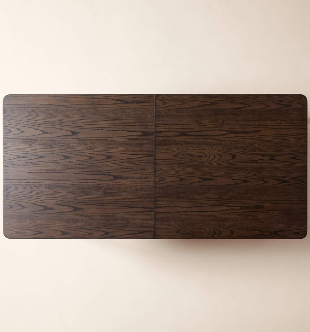 THE ONE × Otis — Rectangular Dark Oak Extendable Dining Table