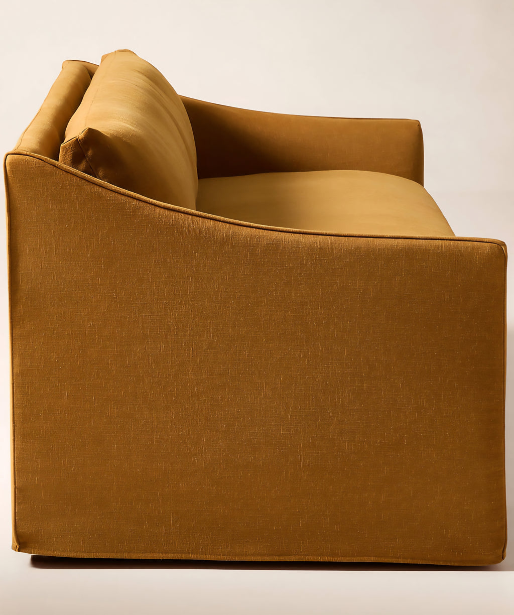 THE ONE × Bristol — Cognac Slipcovered Performance Linen Sofa