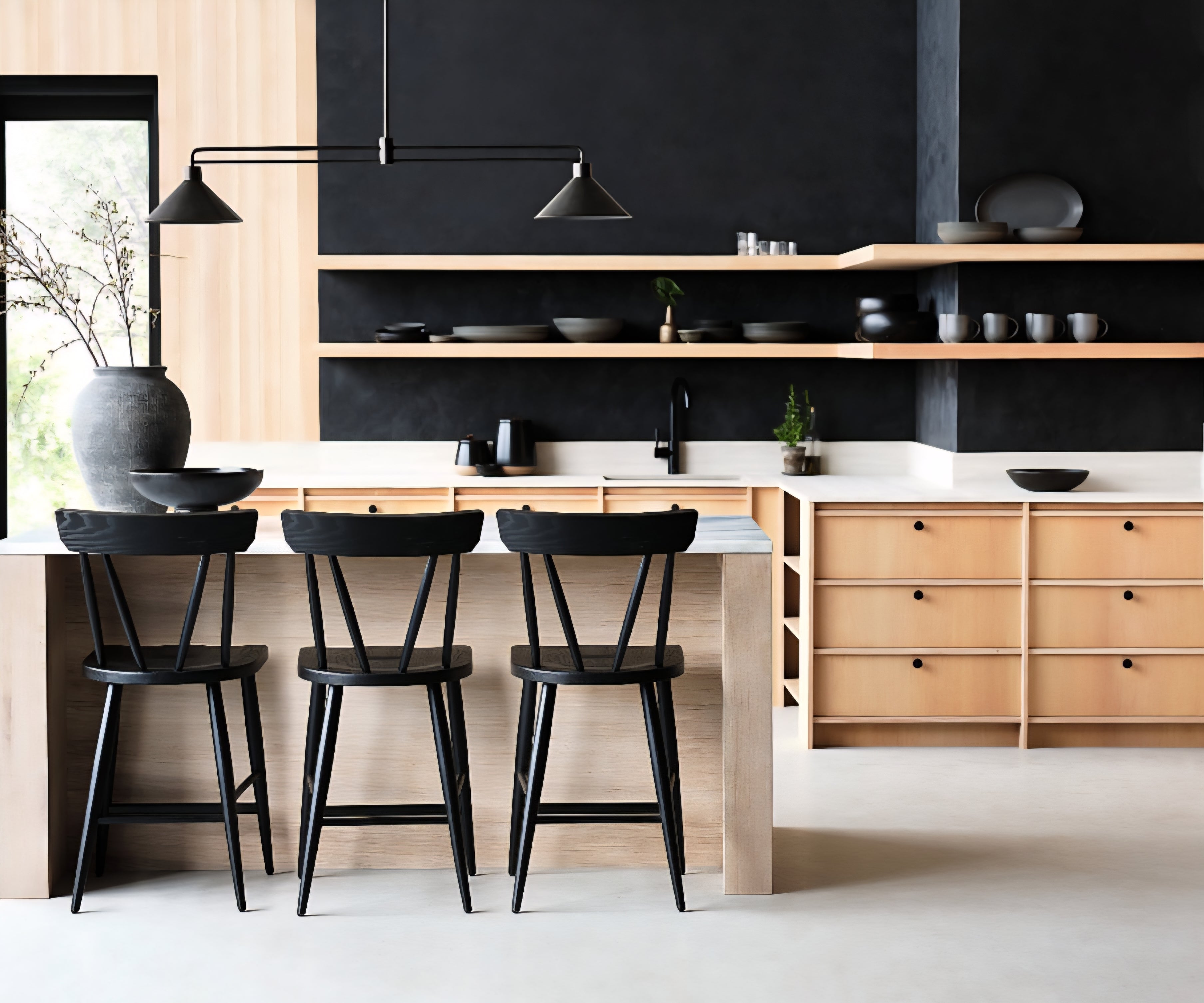 THE ONE × Terra — Marble Top Kitchen Island with Storage (78")