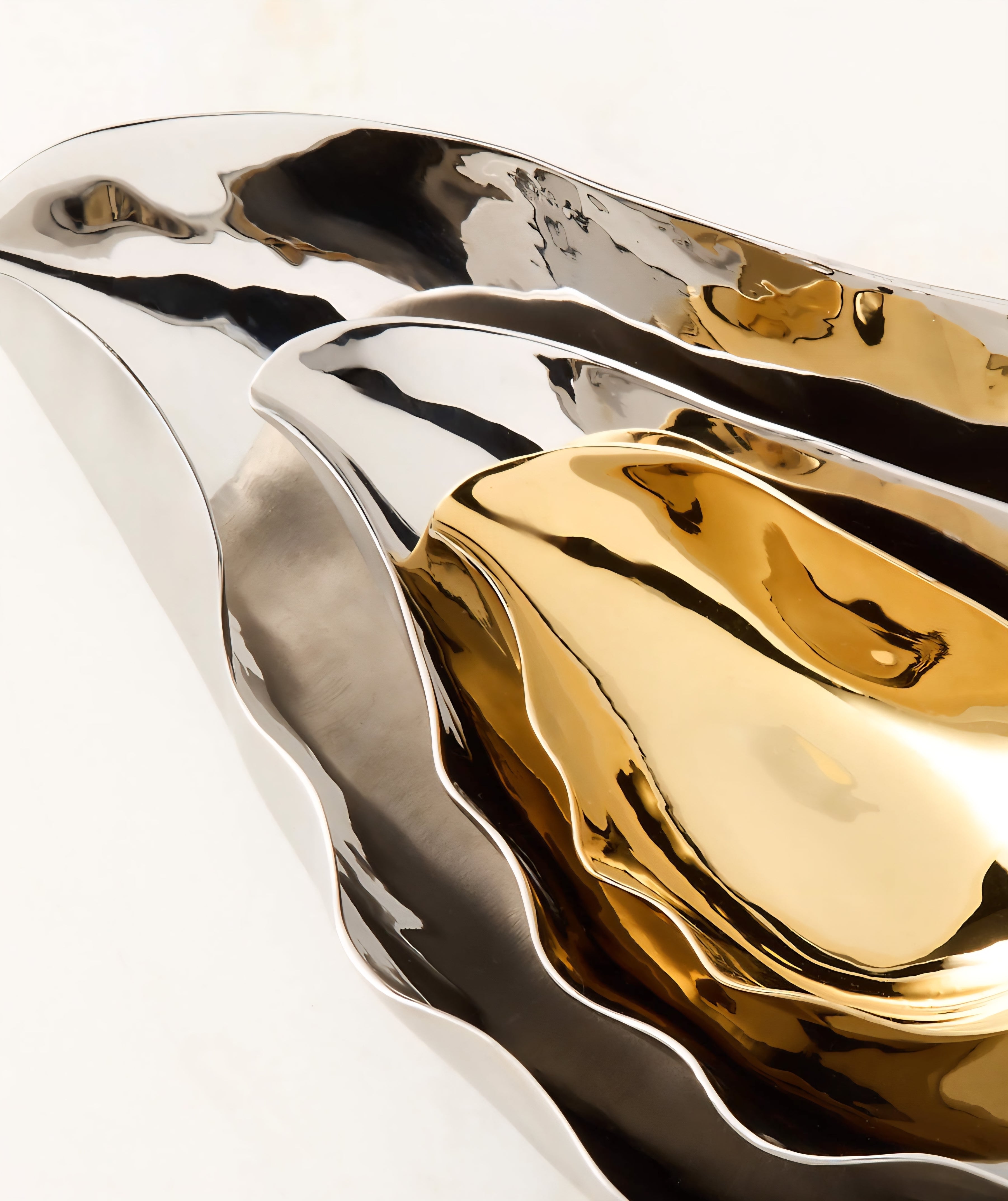 THE ONE × Oyster — Stainless Steel and Brass Pinch Bowl Set