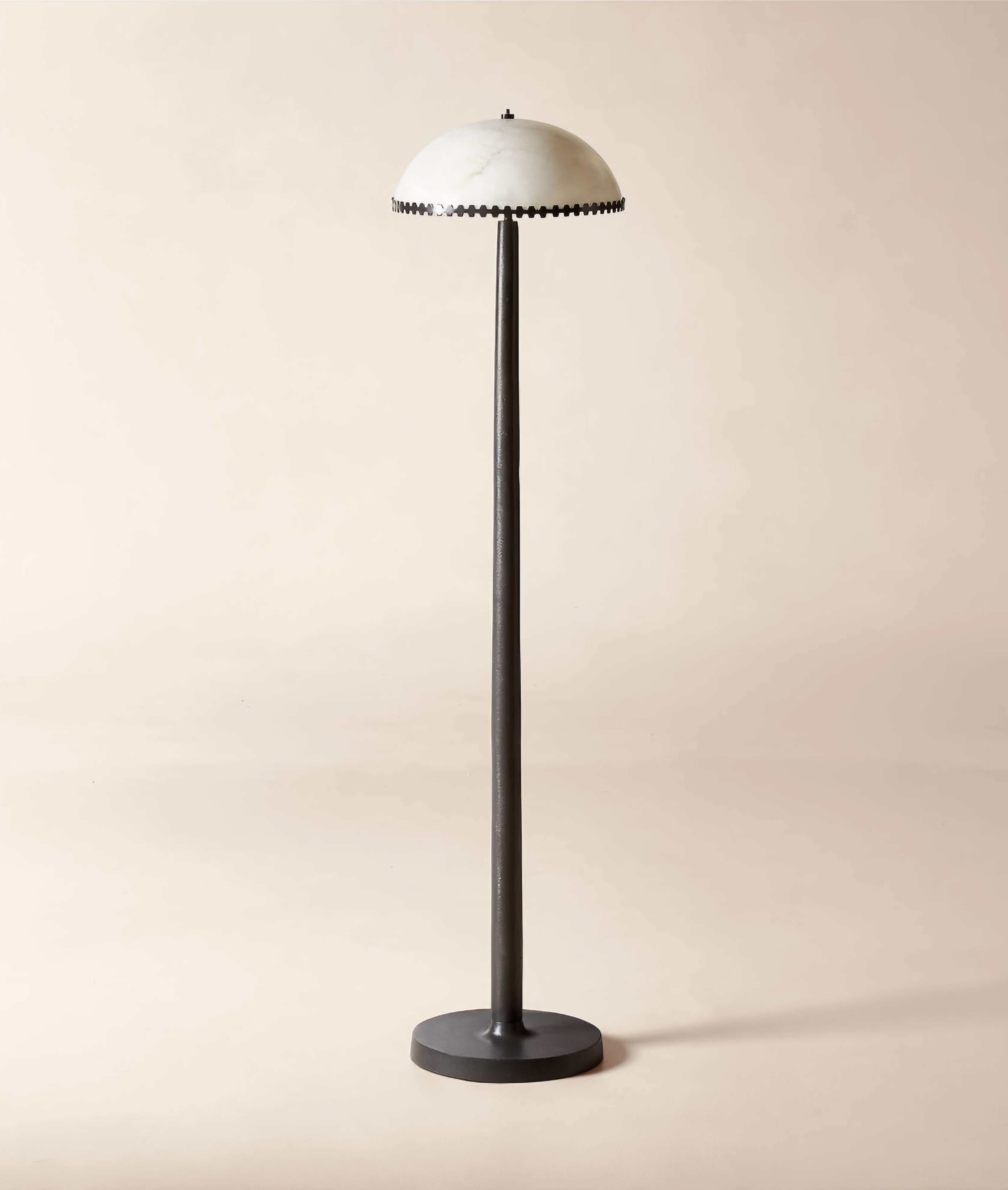 THE ONE × Oceana — Black Metal Floor Lamp with Alabaster Shade