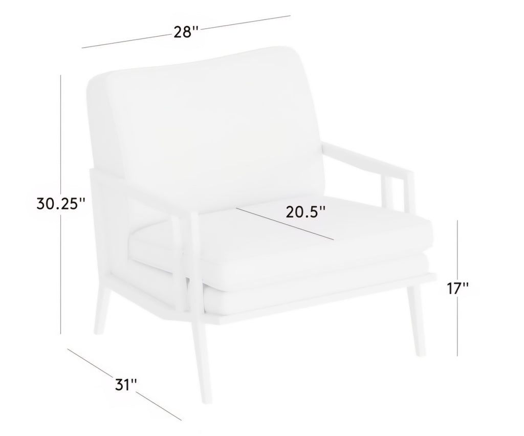THE ONE × Director — White Boucle Accent Chair