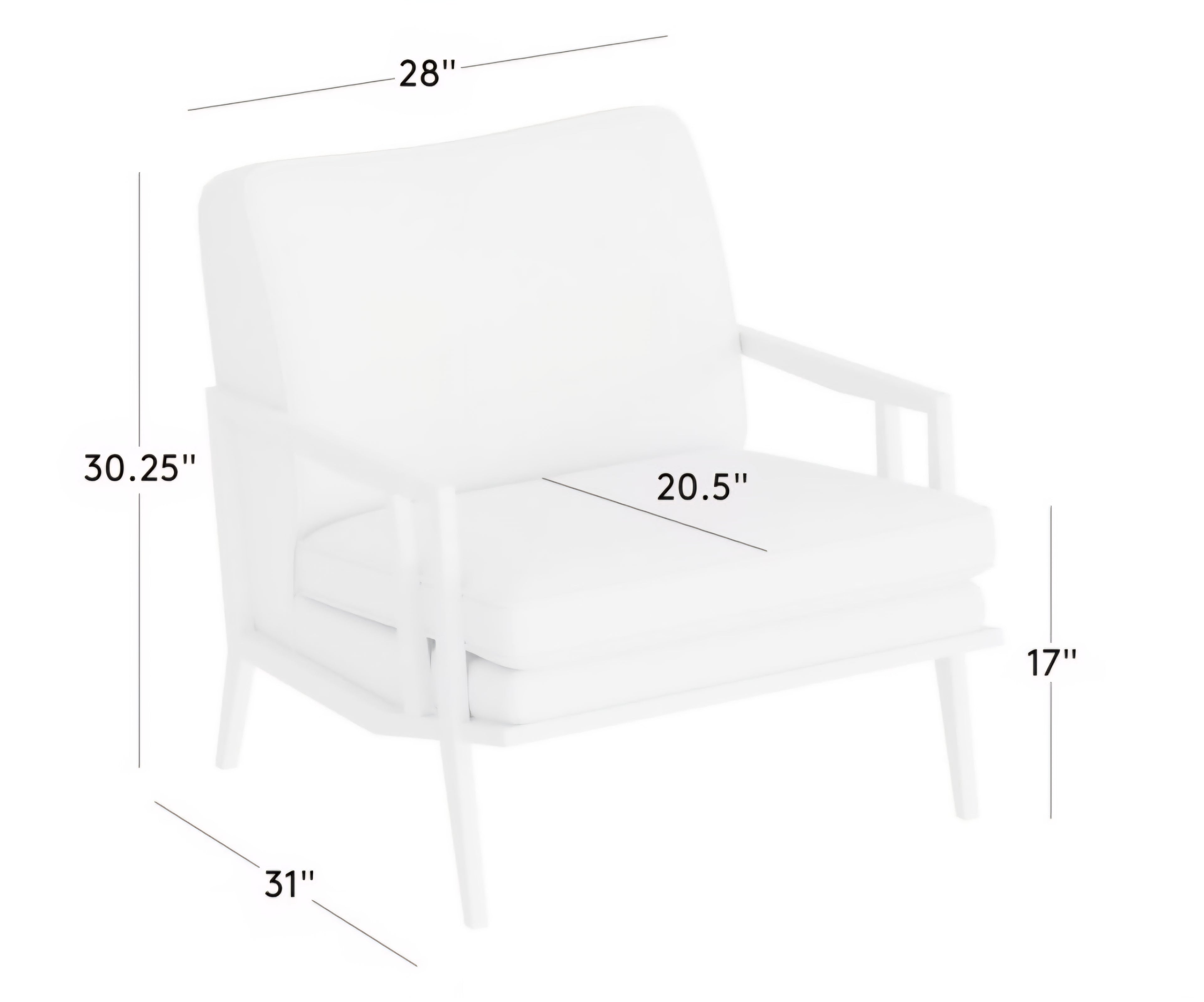THE ONE × Director — White Boucle Accent Chair