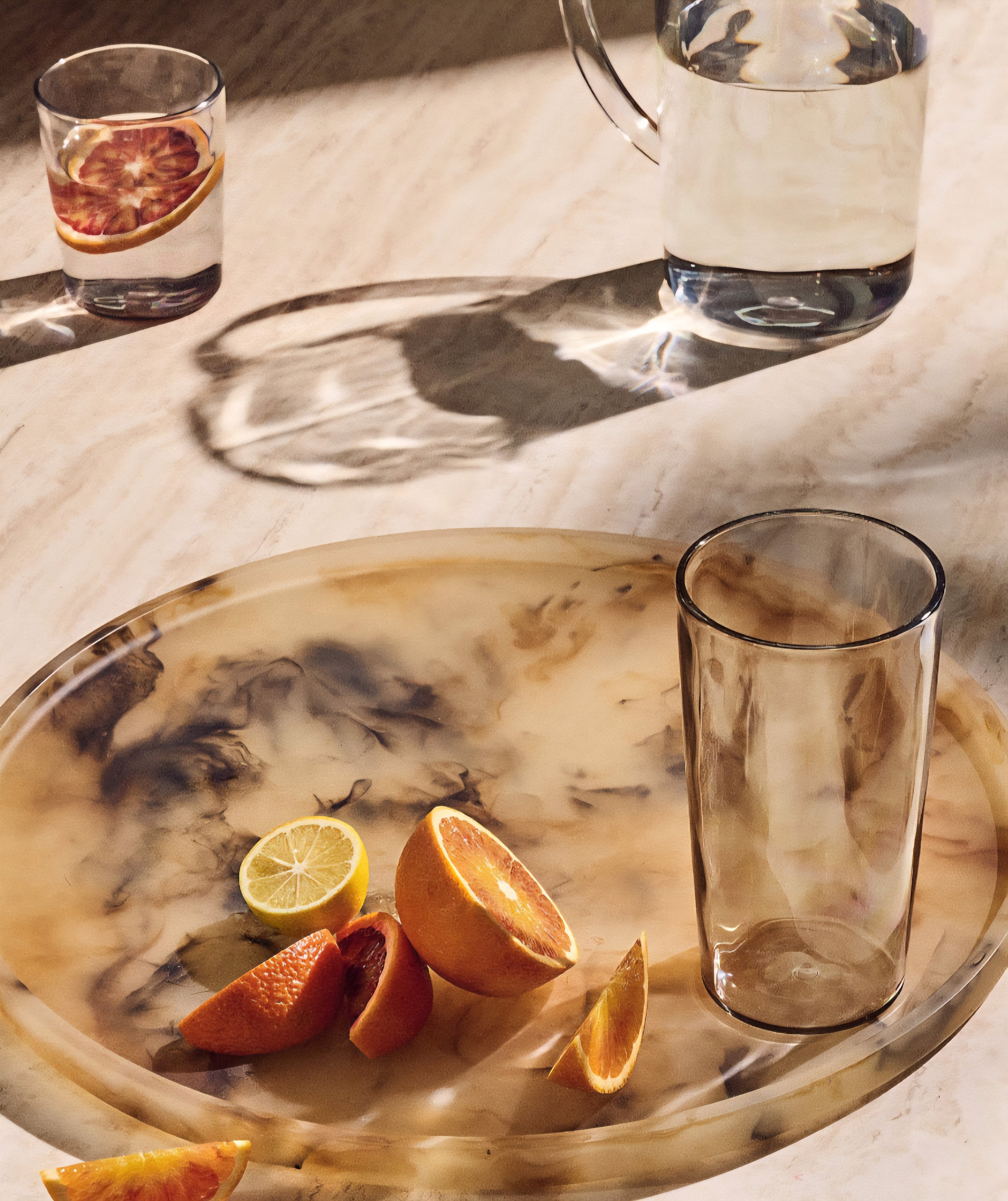 THE ONE × Faux Horn — Round Resin Decorative Tray