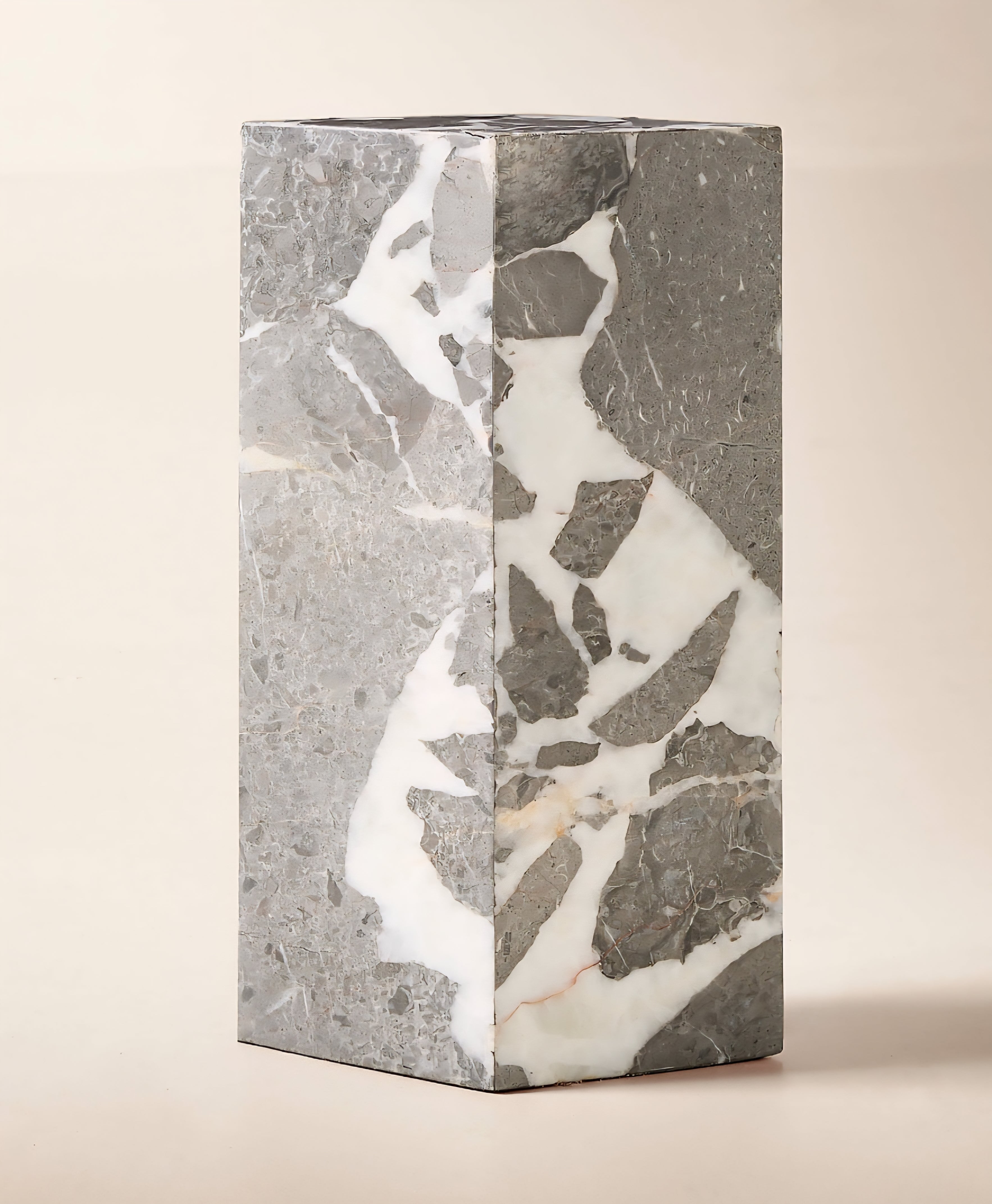 THE ONE × Saul — Grey Marble Drink Table